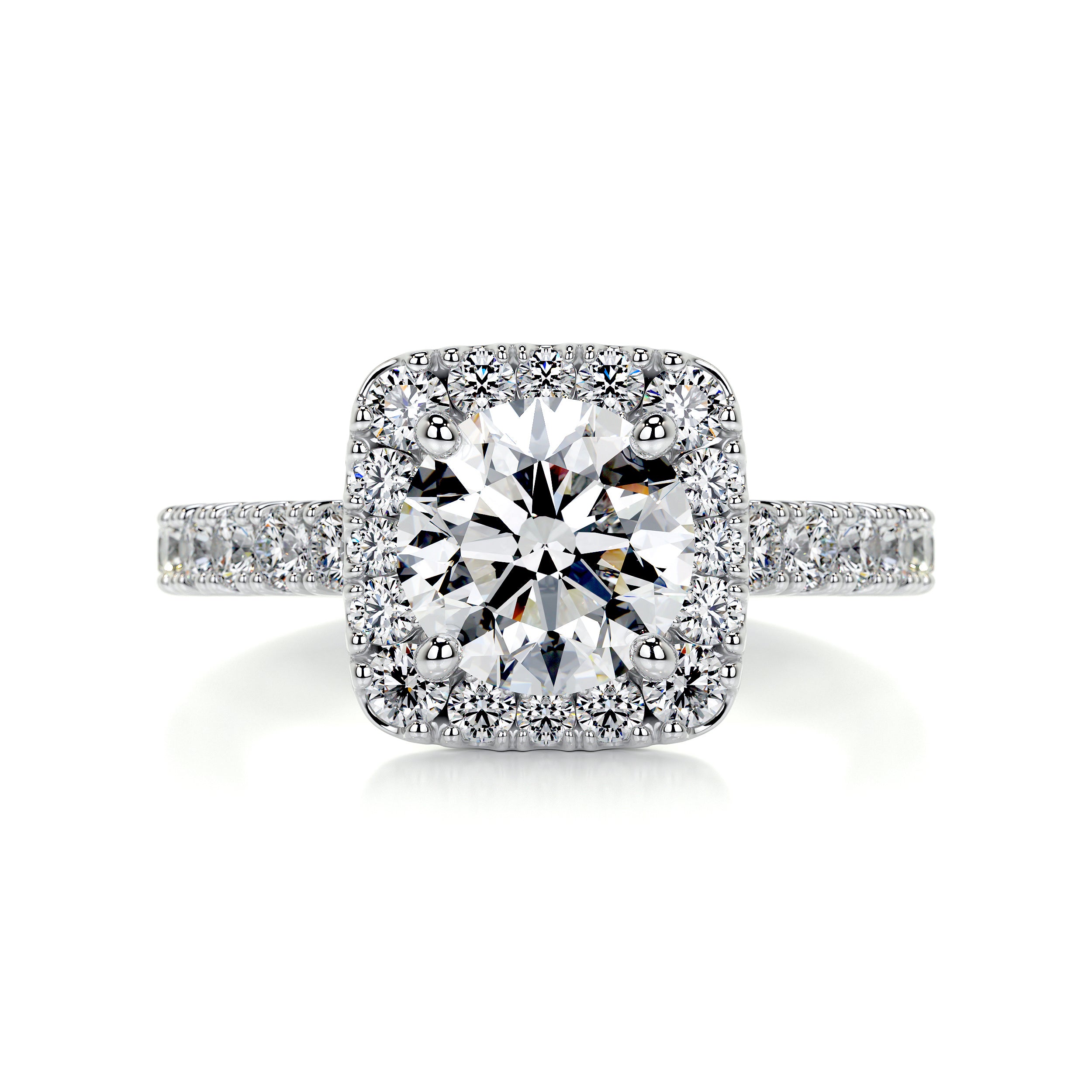 Sienna Diamond Engagement Ring   (2 Carat) -14K White Gold