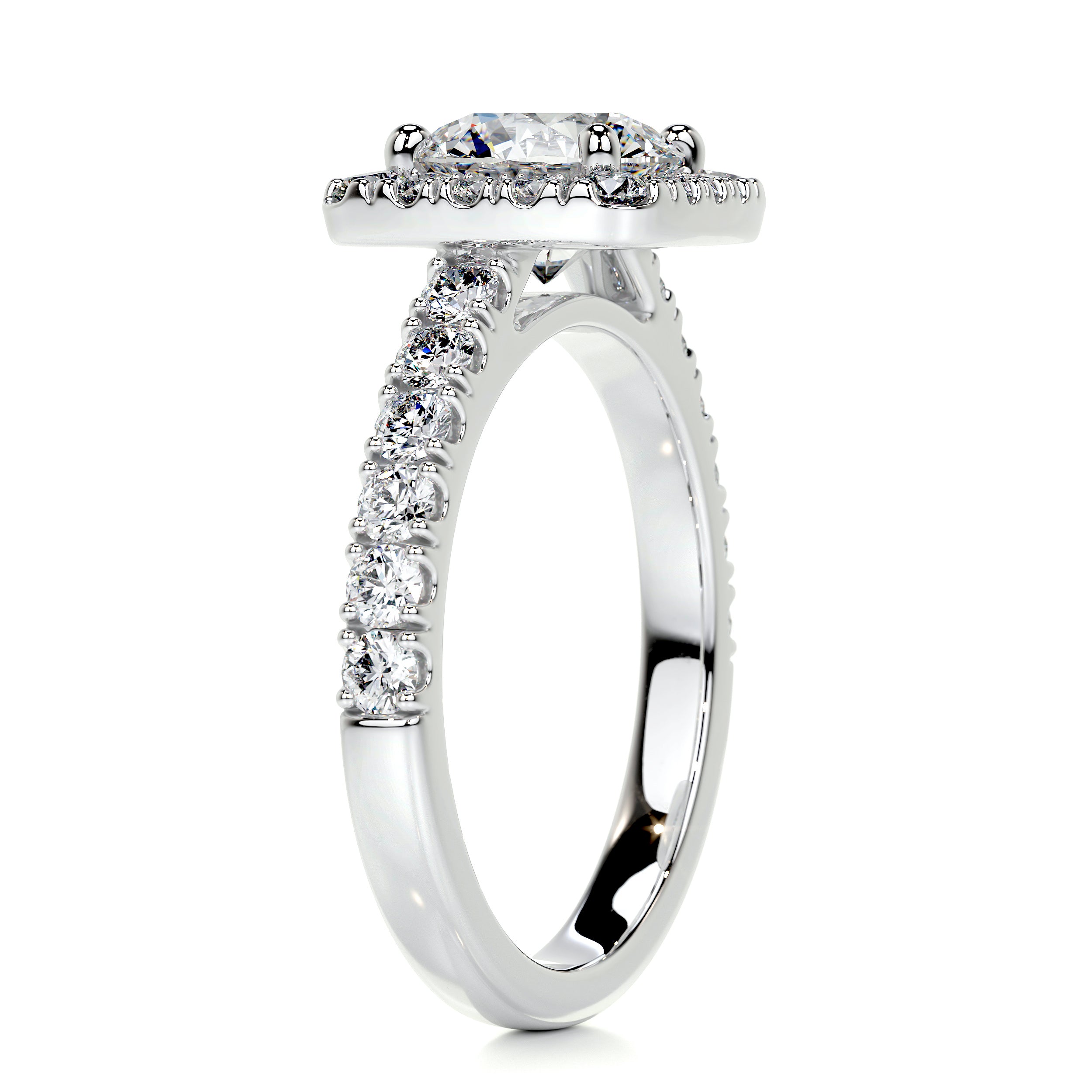 Sienna Diamond Engagement Ring   (2 Carat) -14K White Gold