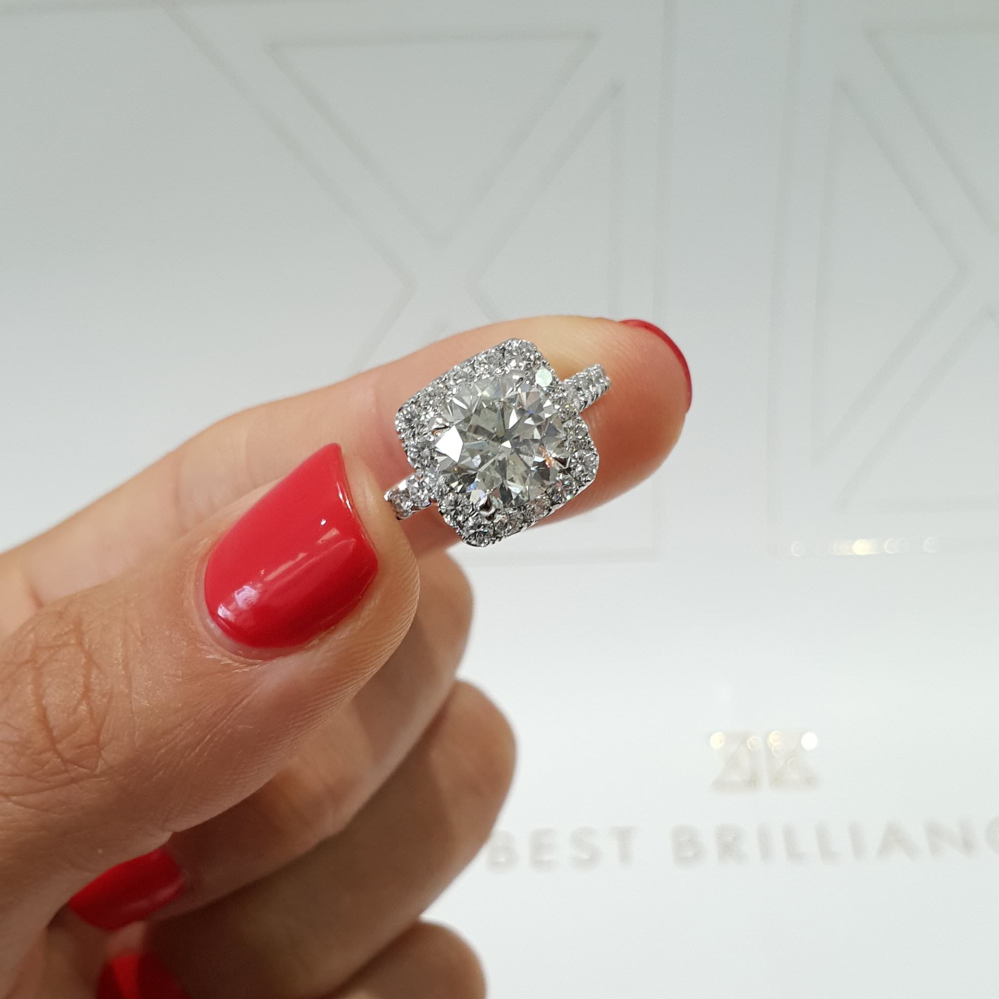 Sienna Lab Grown Diamond Ring -18K White Gold