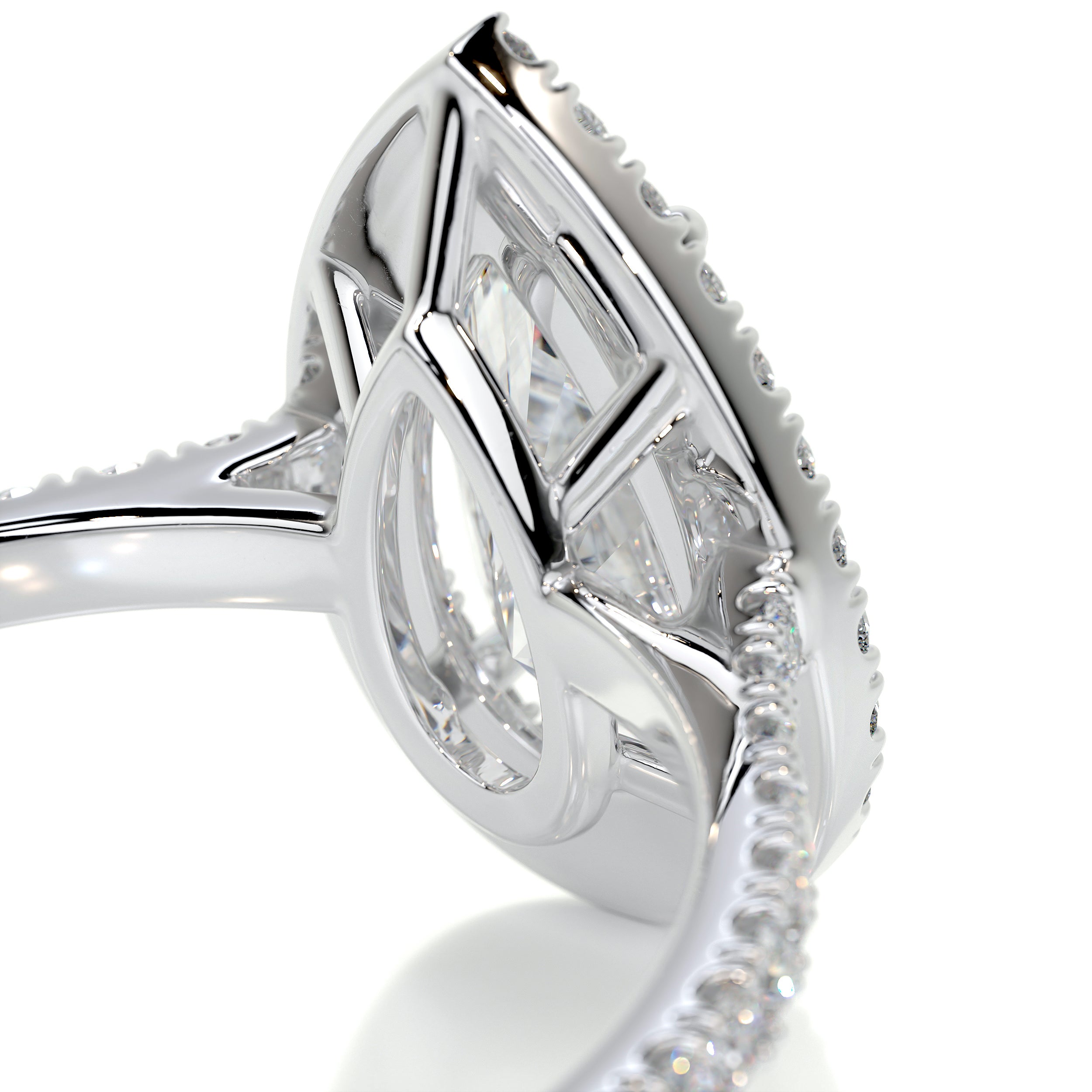 Sophia Diamond Engagement Ring   (2 Carat) -18K White Gold