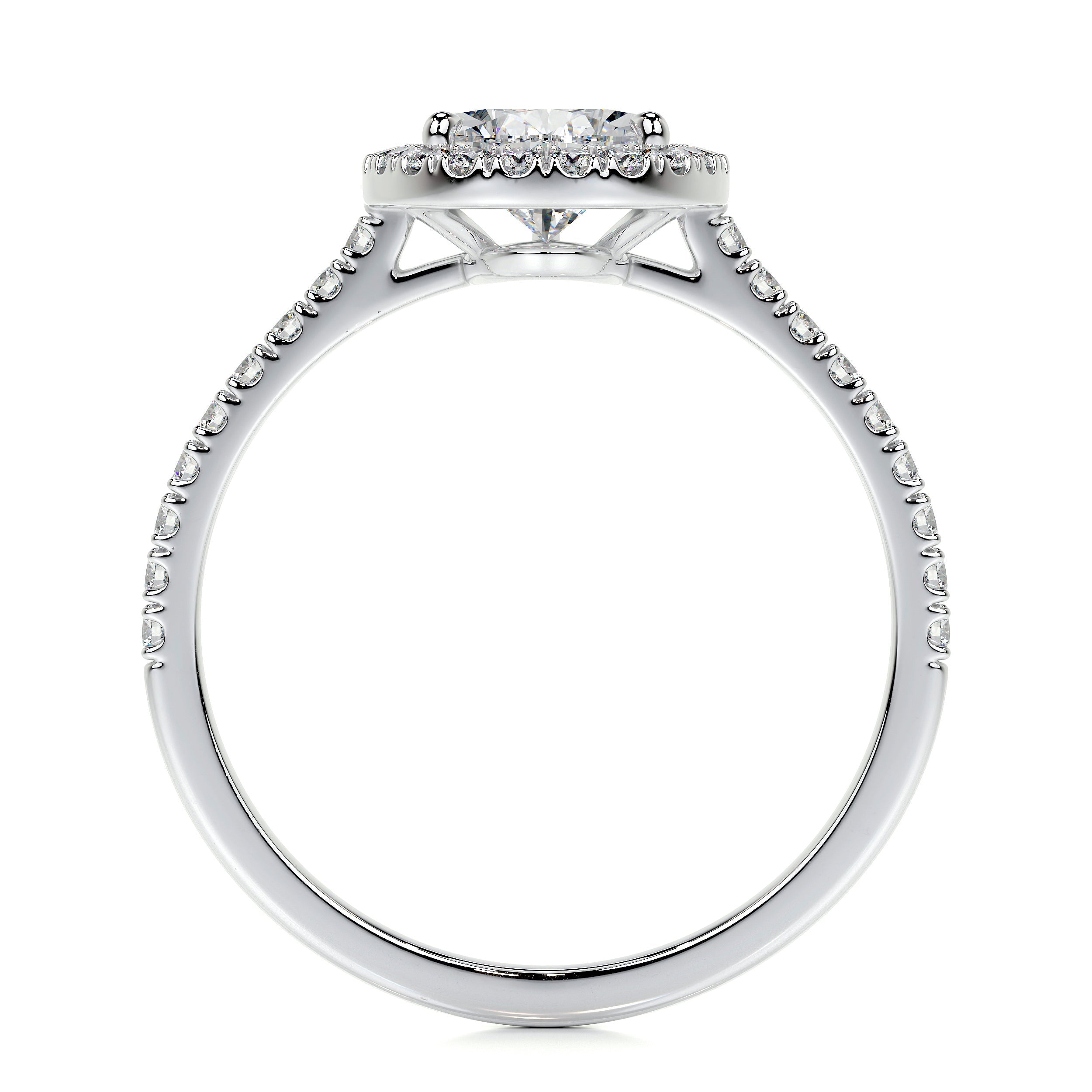 Sophia Lab Grown Diamond Ring   (2 Carat) -14K White Gold