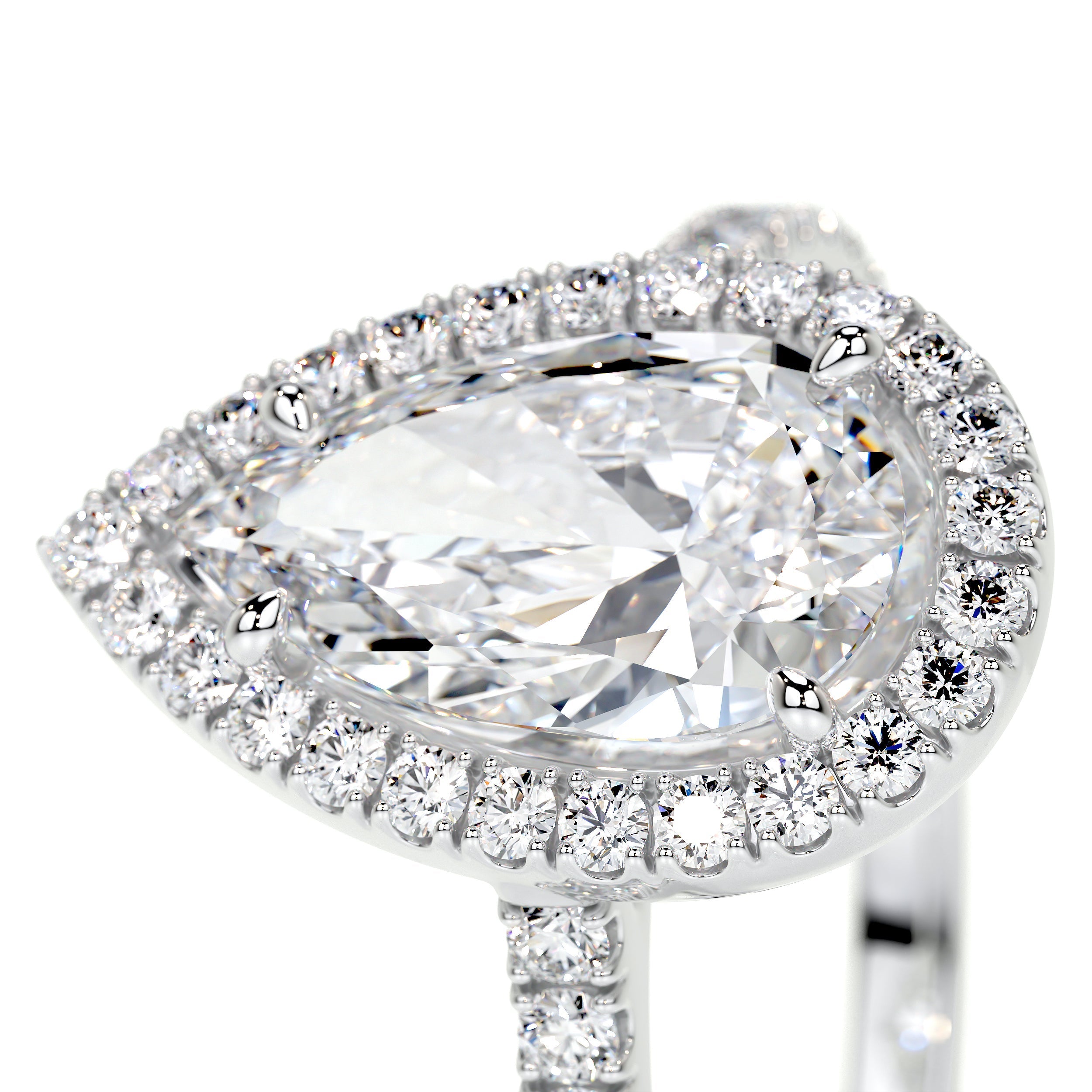 Sophia Lab Grown Diamond Ring   (2 Carat) -14K White Gold