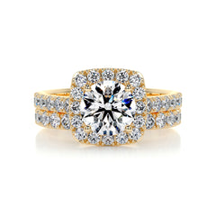 Sienna Diamond Bridal Set -18K Yellow Gold