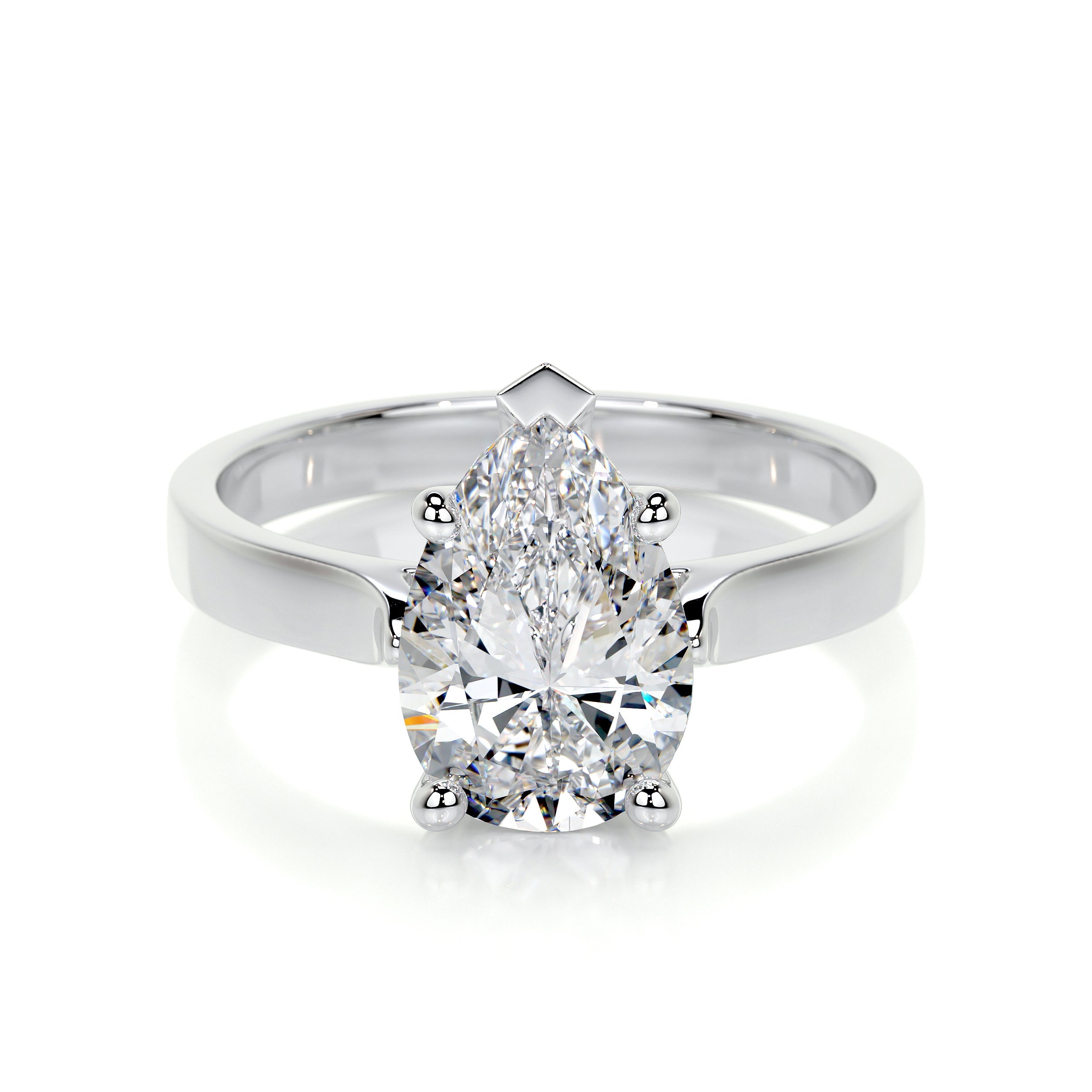 Jessica Lab Grown Diamond Ring   (2 Carat) -18K White Gold