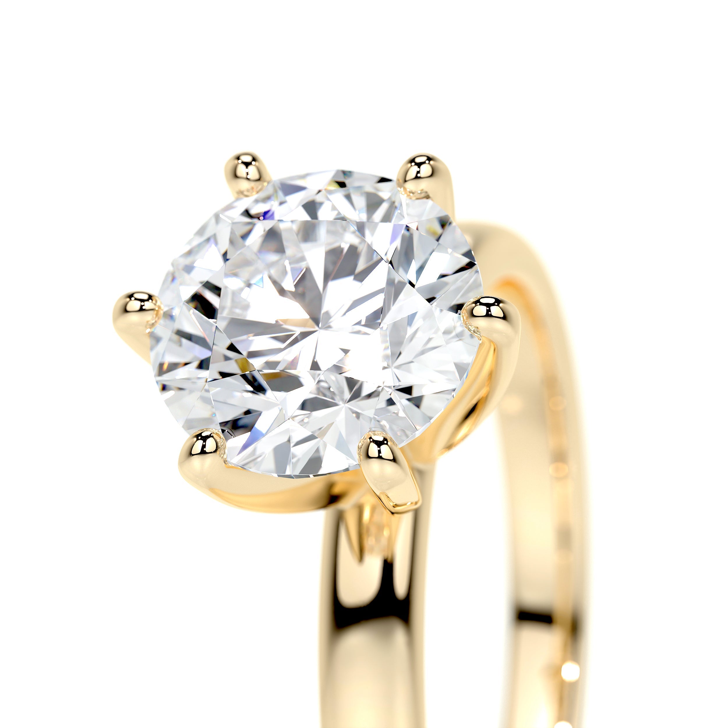 Jessica Lab Grown Diamond Ring   (2 Carat) -18K Yellow Gold