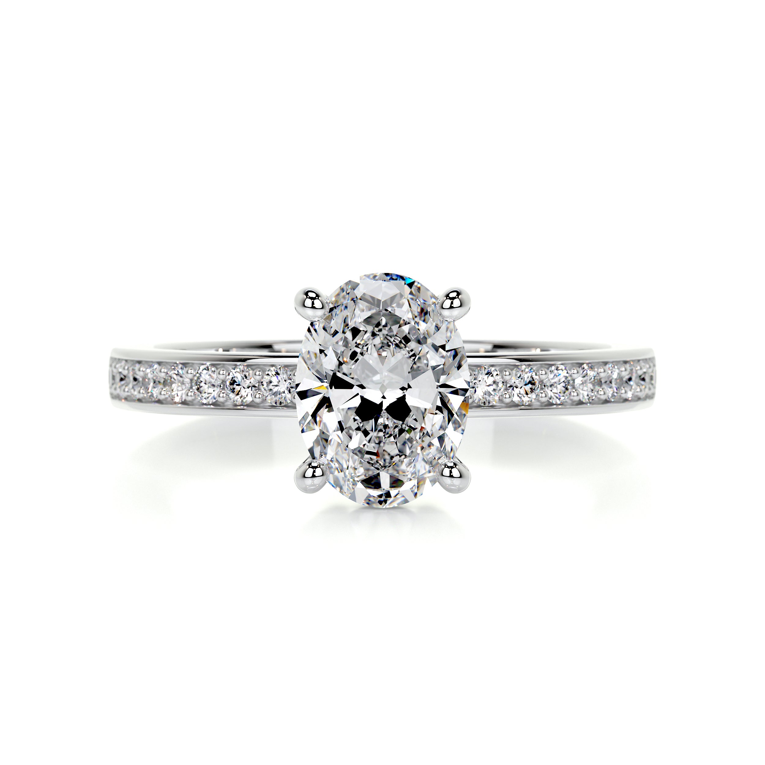 Giselle Diamond Engagement Ring   (1.16 Carat) -18K White Gold