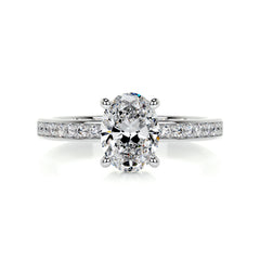 Giselle Diamond Engagement Ring -14K White Gold