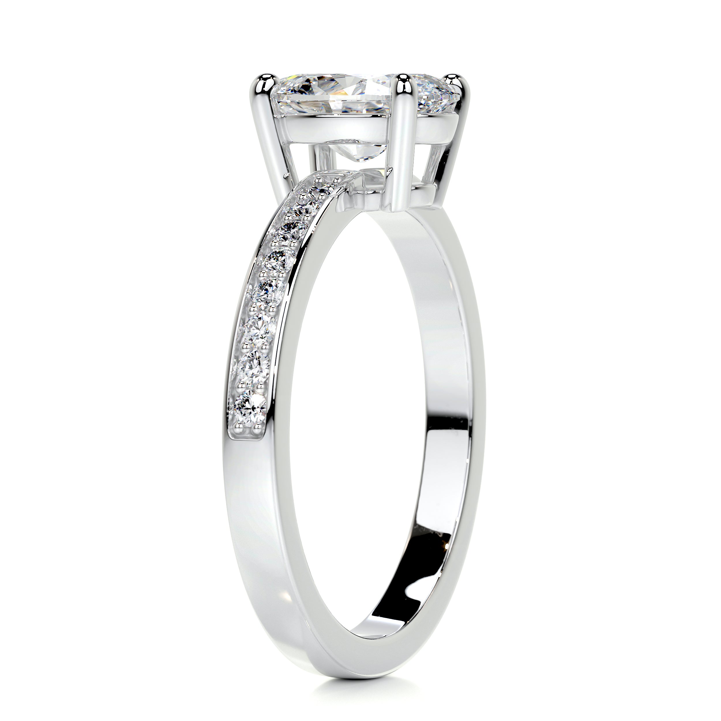 Giselle Diamond Engagement Ring -18K White Gold