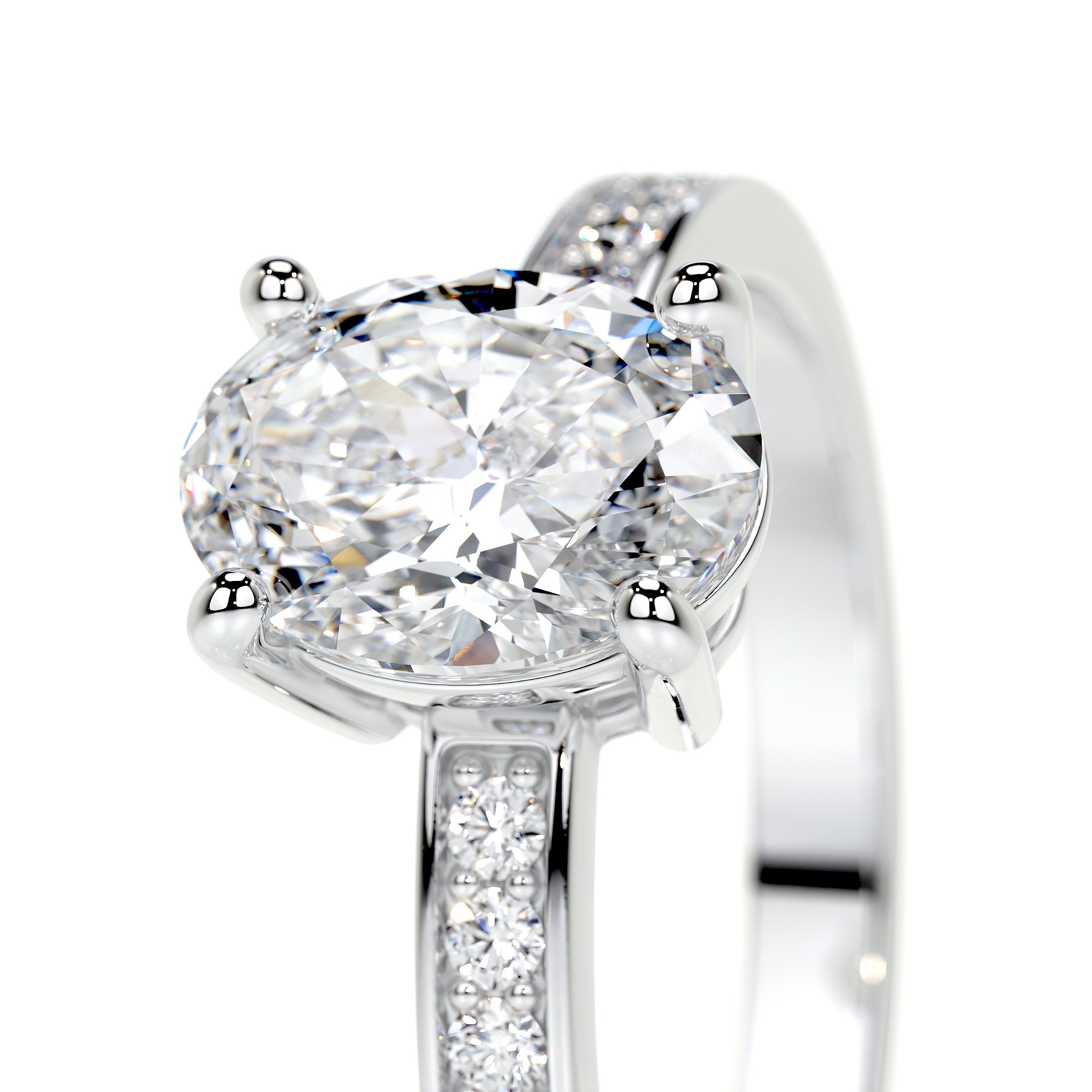Giselle Lab Grown Diamond Ring -18K White Gold