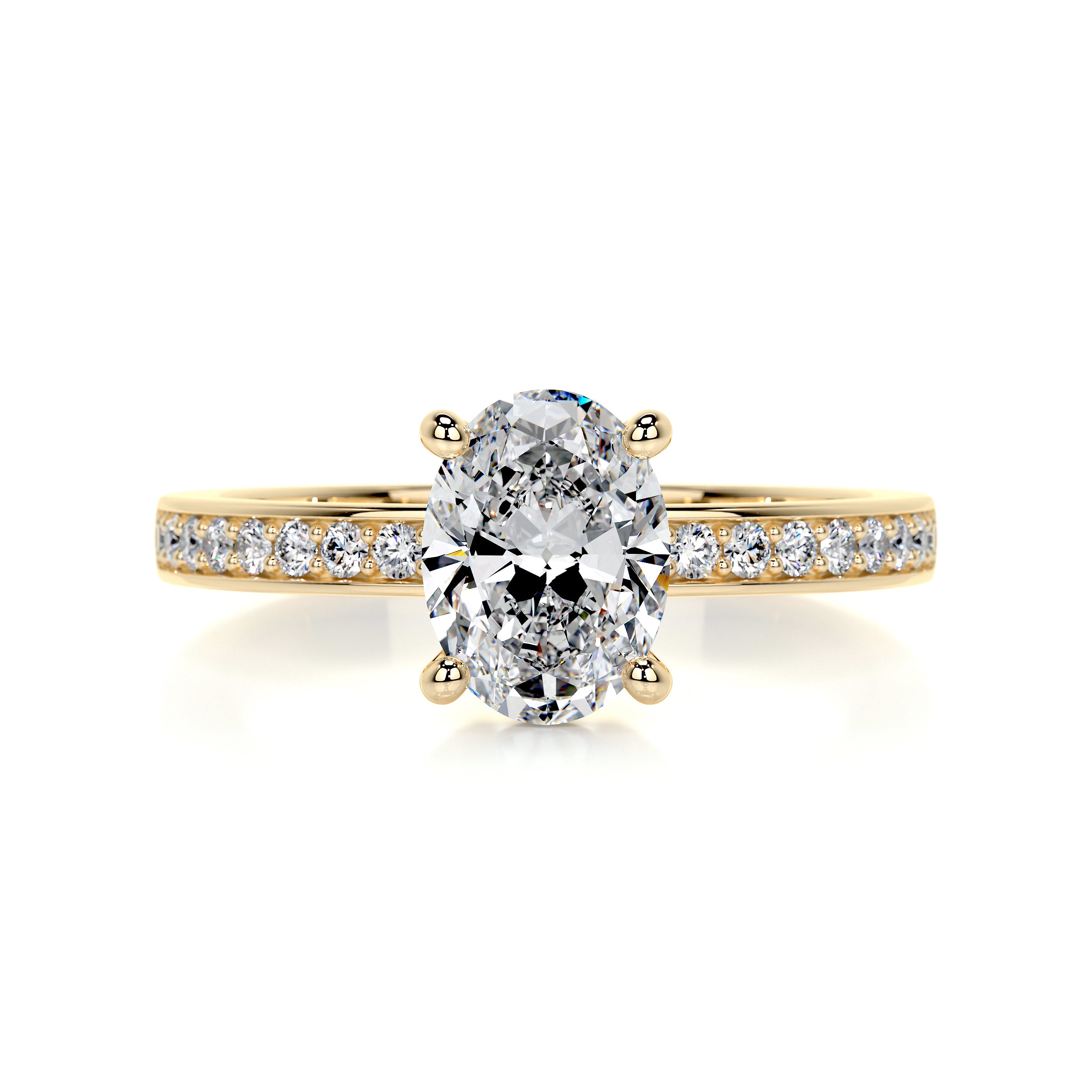 Giselle Diamond Engagement Ring   (1.16 Carat) -18K Yellow Gold