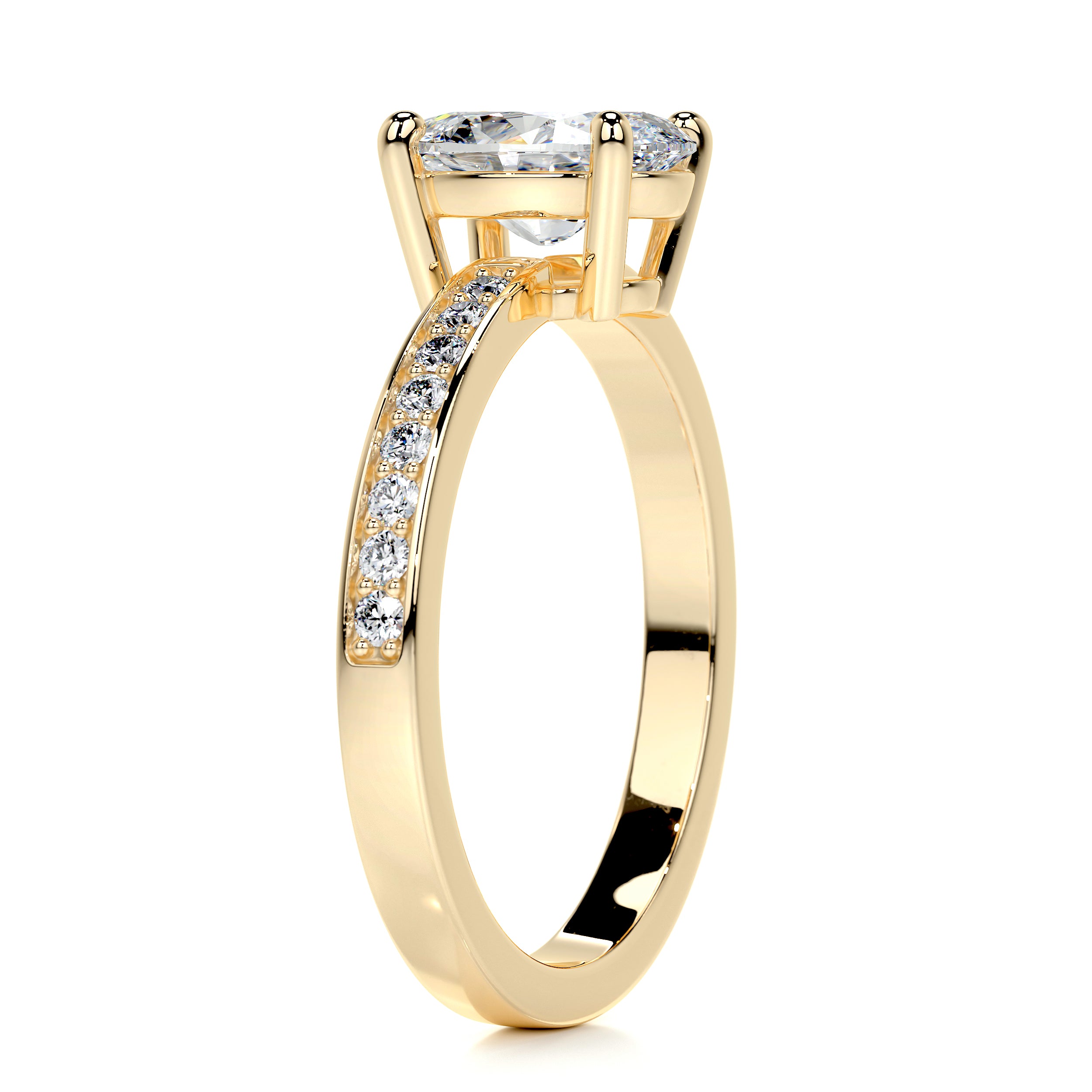 Giselle Diamond Engagement Ring   (1.16 Carat) -18K Yellow Gold