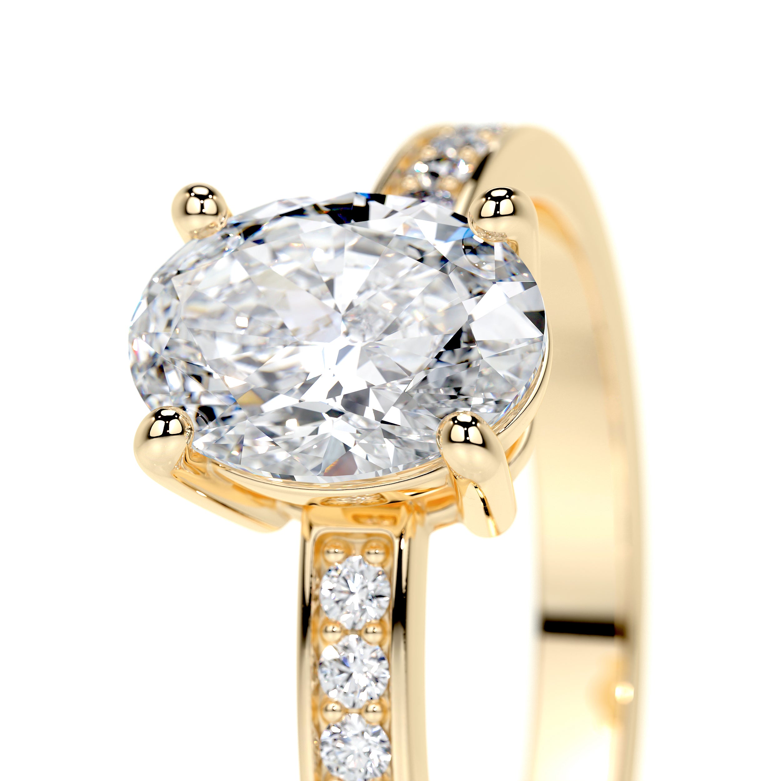 Giselle Lab Grown Diamond Ring -18K Yellow Gold