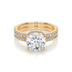 Madeline Lab Grown Diamond Bridal Set -18K Yellow Gold