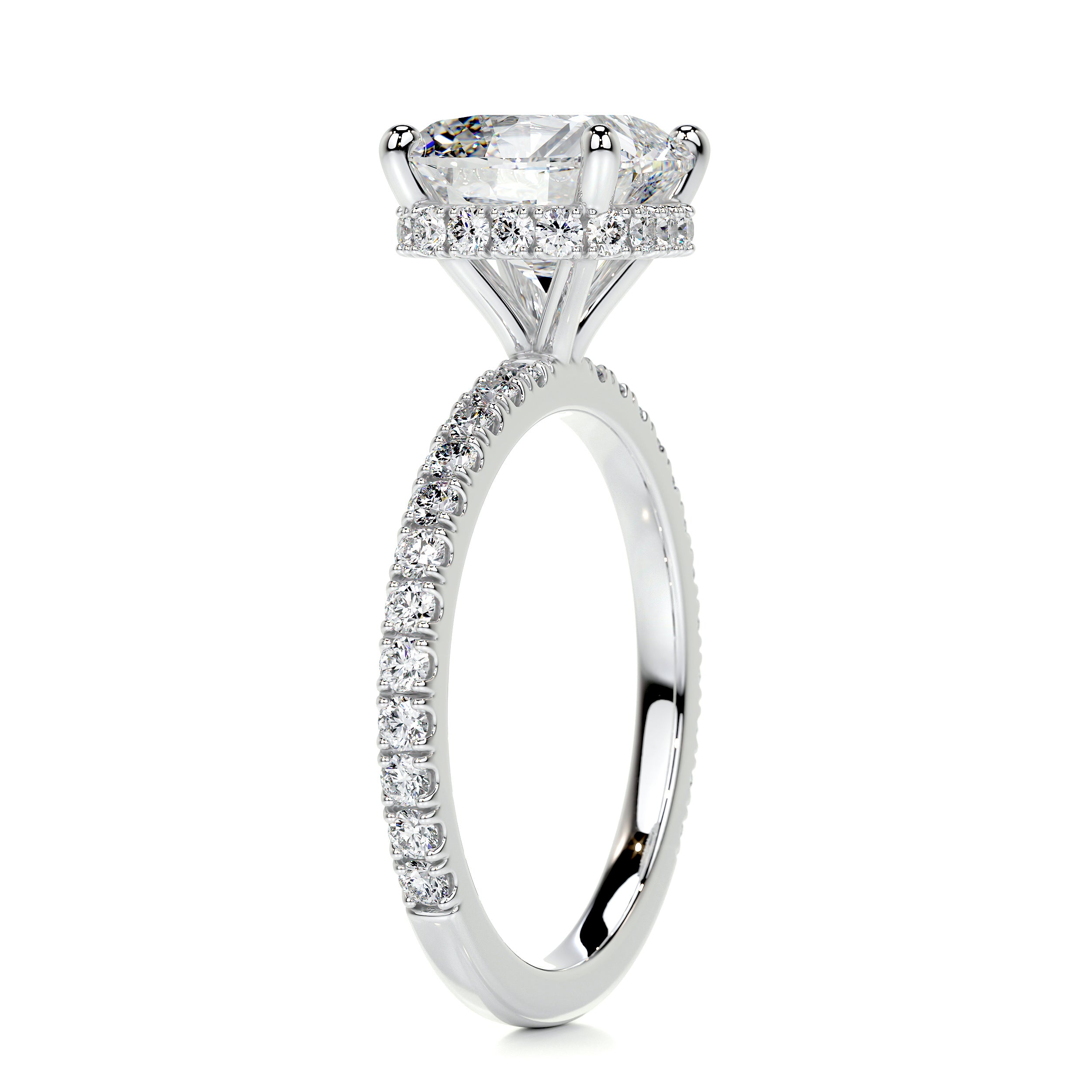 Madeline Diamond Engagement Ring   (2.5 Carat) -18K White Gold