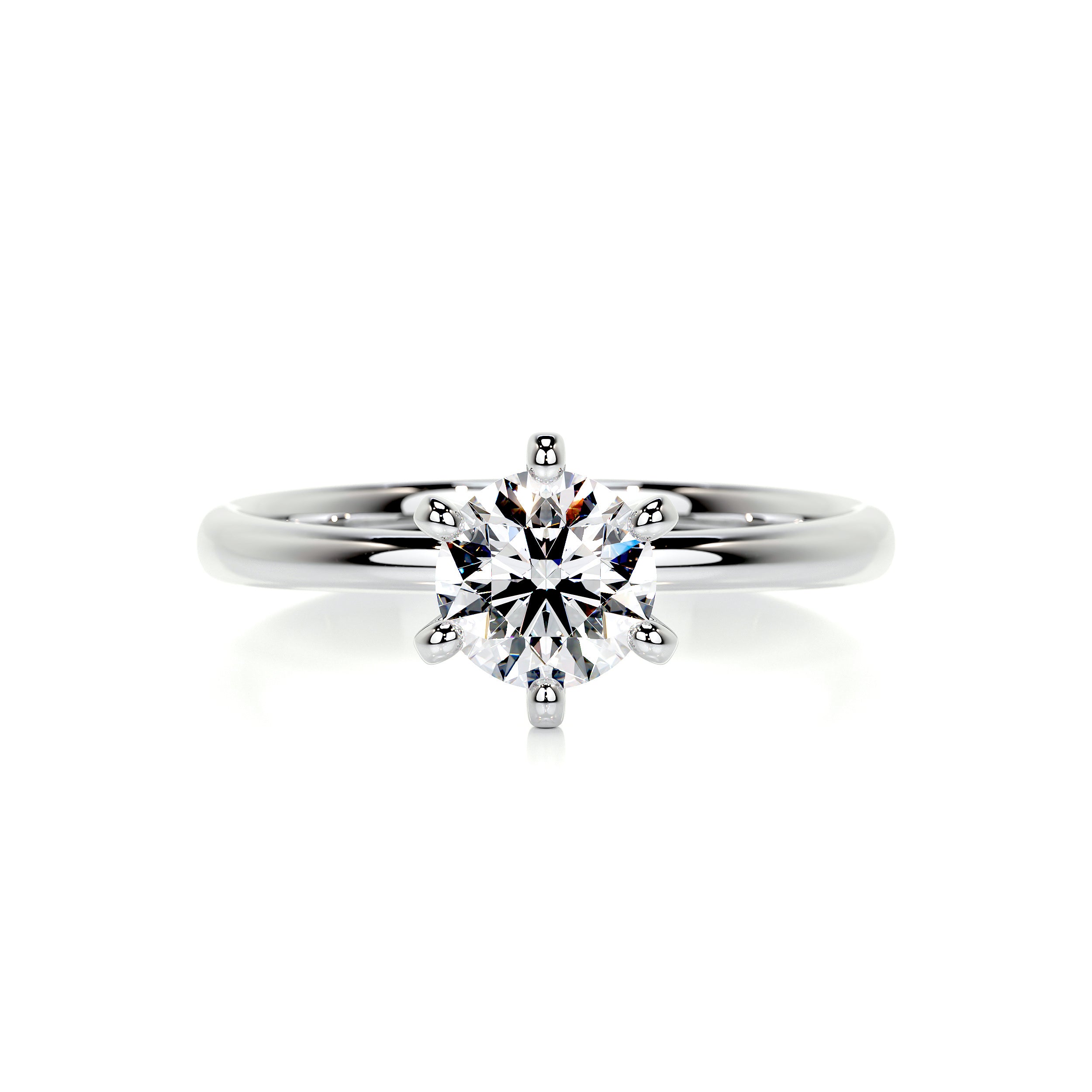 Solitaire ring with a 0.70 carat diamond in white gold - BAUNAT