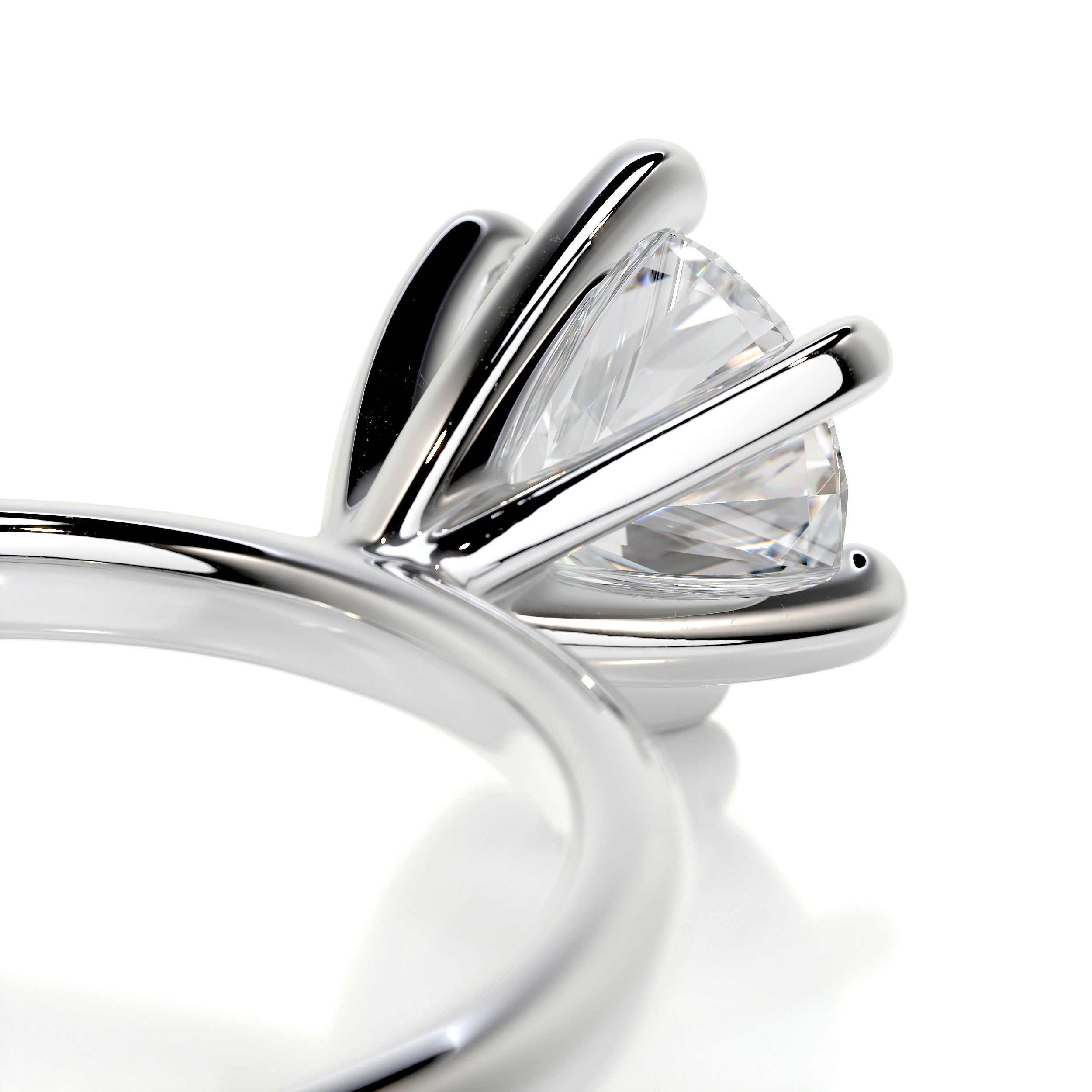 Samantha Diamond Engagement Ring   (0.75 Carat) -14K White Gold