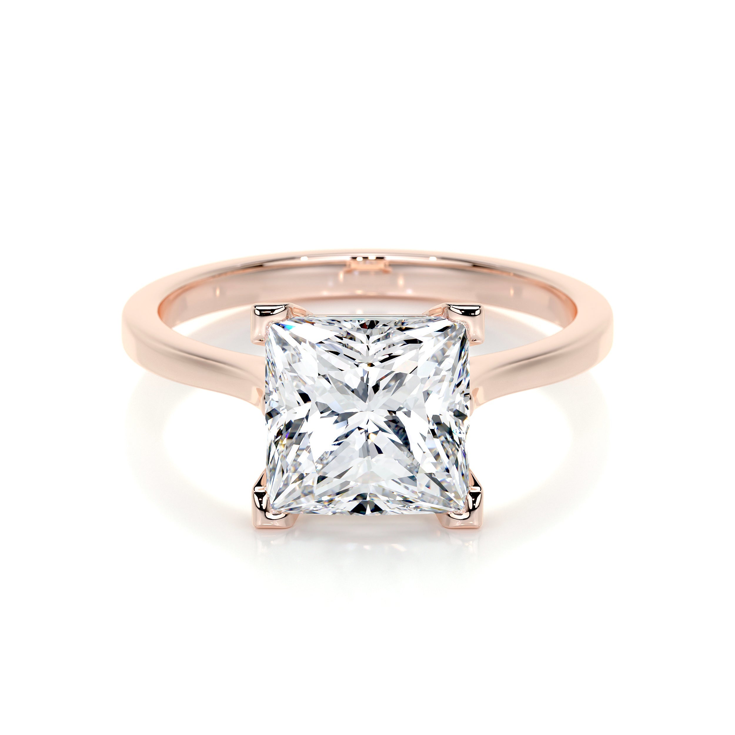 Ella Lab Grown Diamond Ring   (3 Carat) -14K Rose Gold