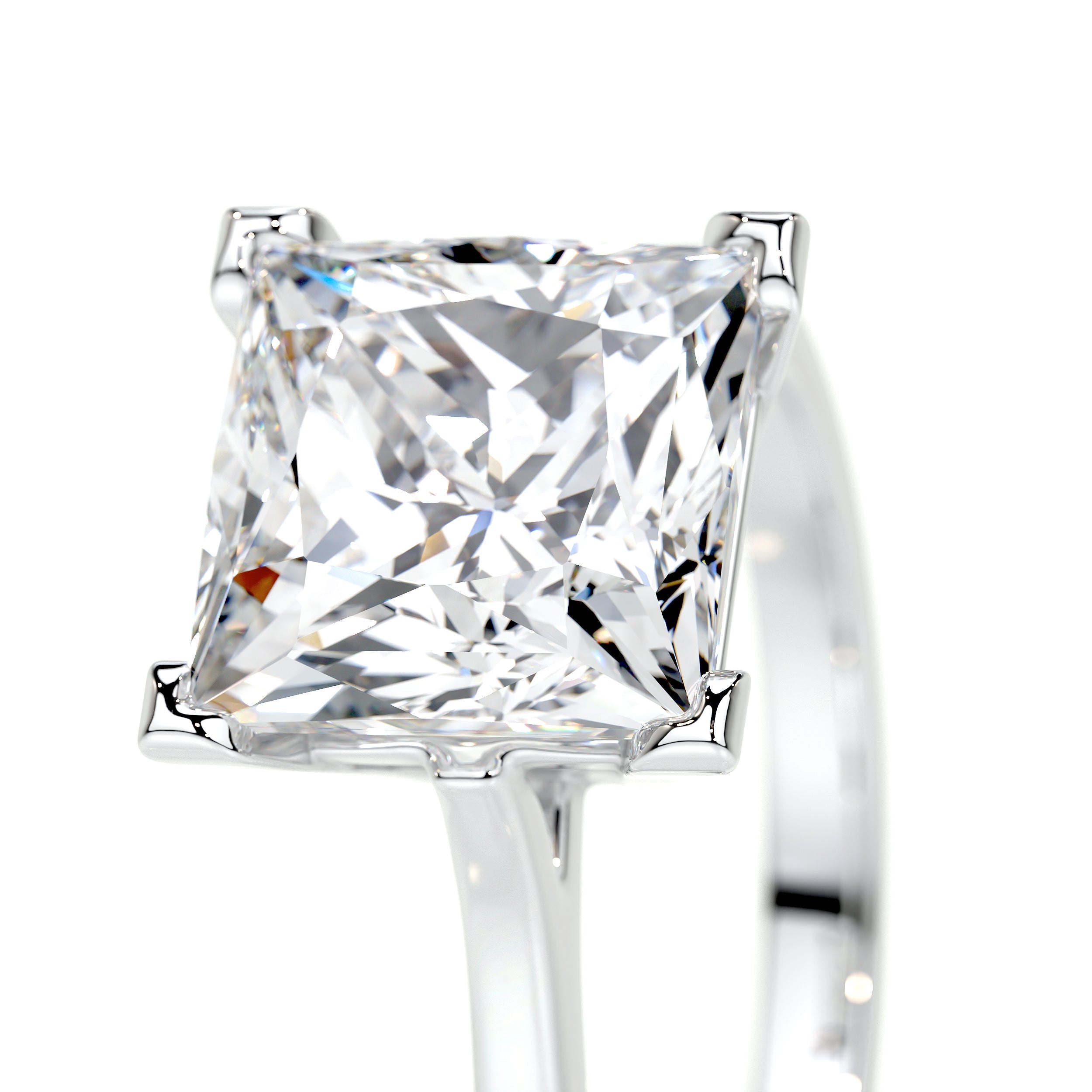 Ella Lab Grown Diamond Ring   (3 Carat) -18K White Gold