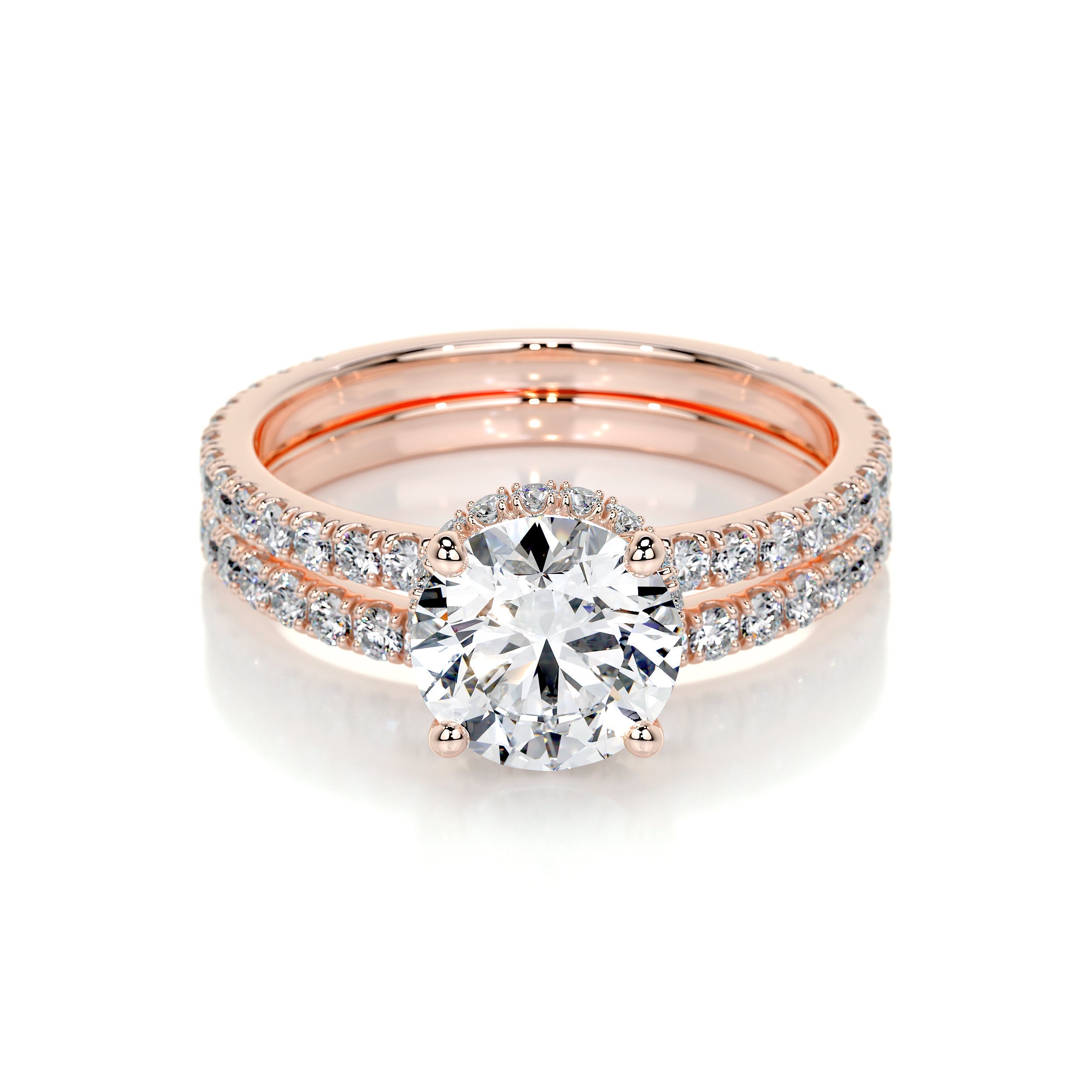 Vivienne Lab Grown Diamond Bridal Set   (2 Carat) -14K Rose Gold