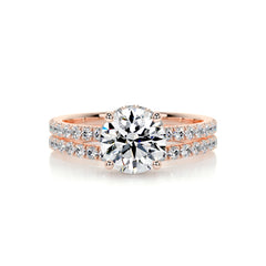 Vivienne Diamond Bridal Set -14K Rose Gold