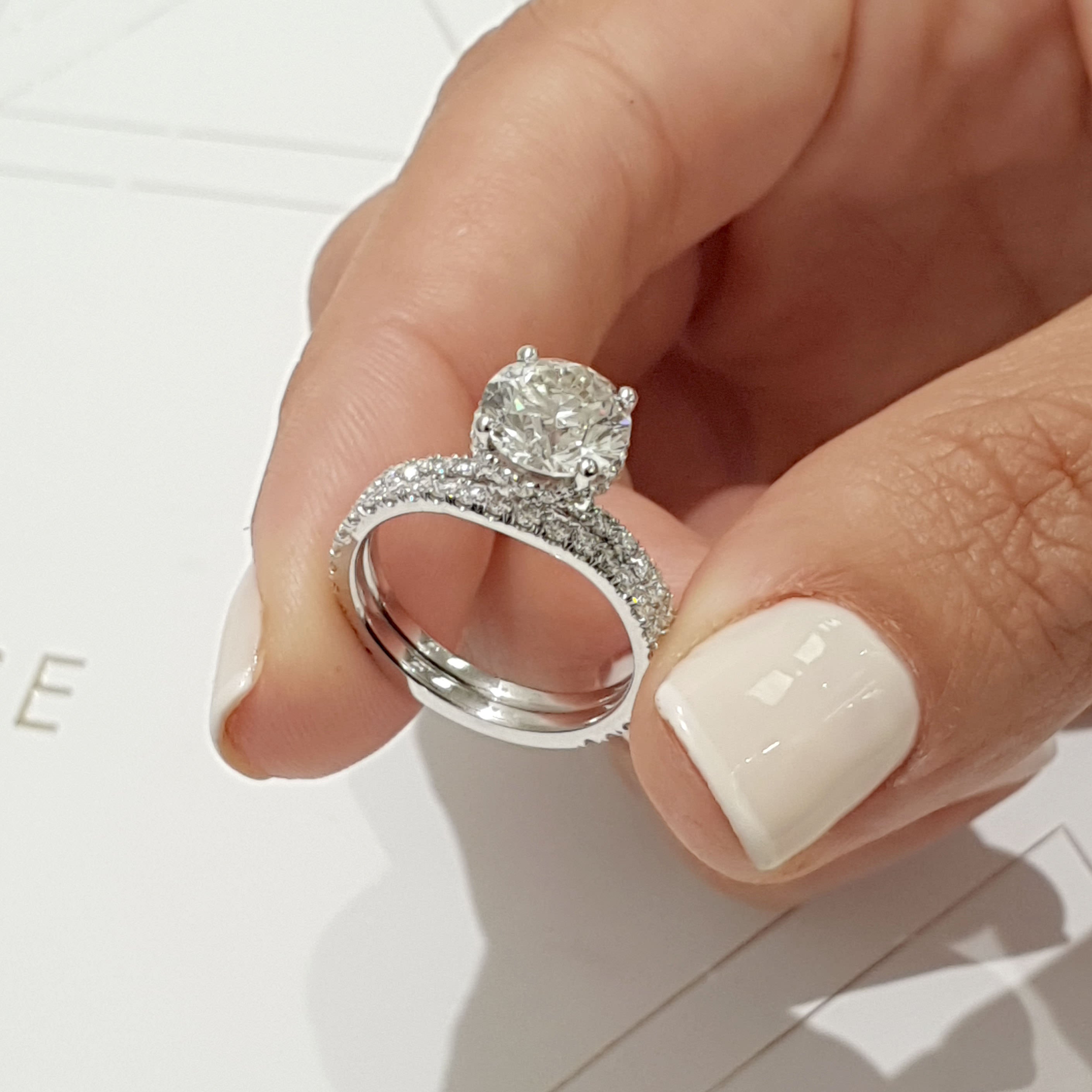 Vivienne Lab Grown Diamond Bridal Set   (2 Carat) -Platinum