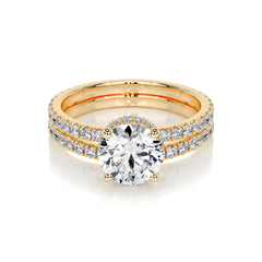 Vivienne Lab Grown Diamond Bridal Set -18K Yellow Gold