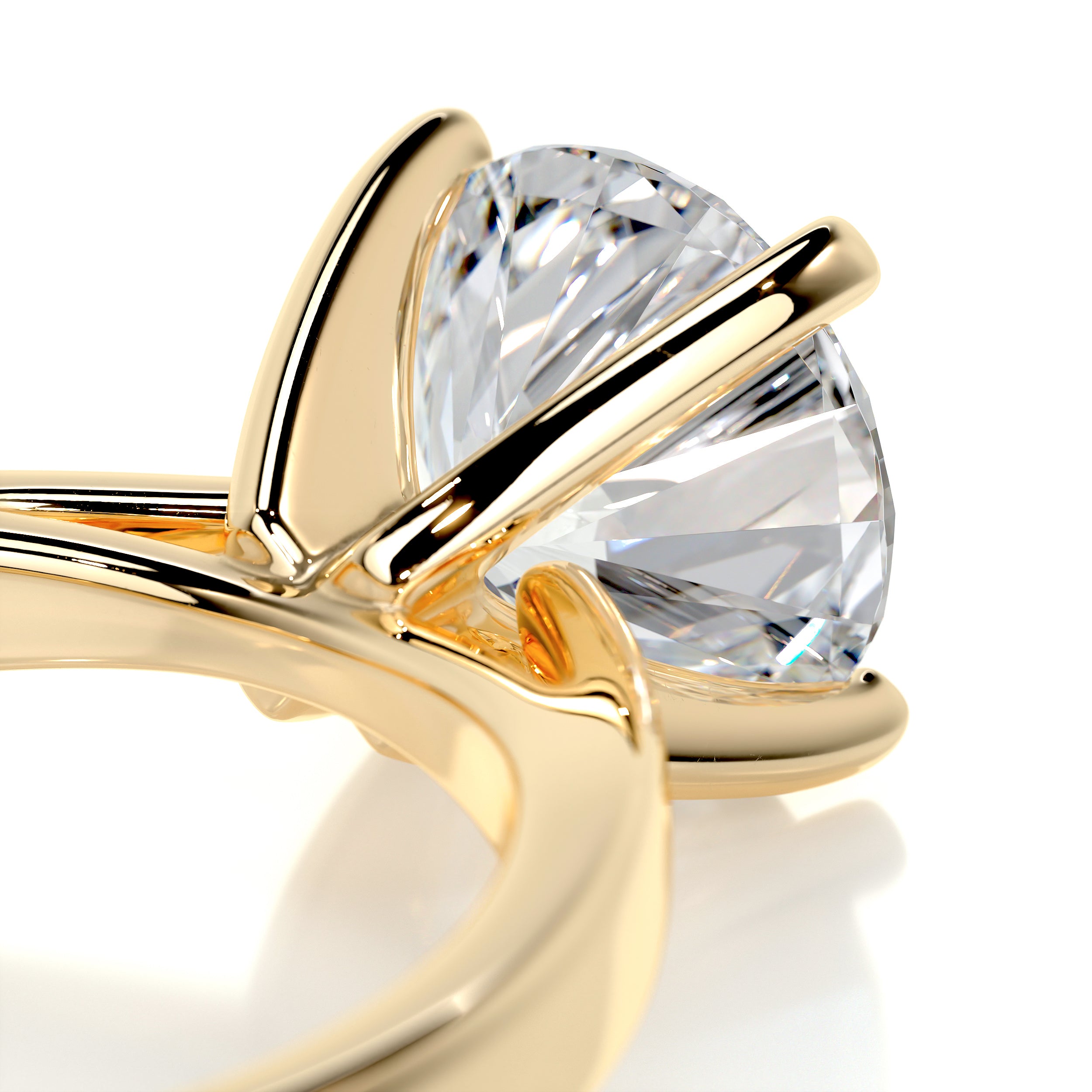 Diana Diamond Engagement Ring   (2 Carat) -18K Yellow Gold