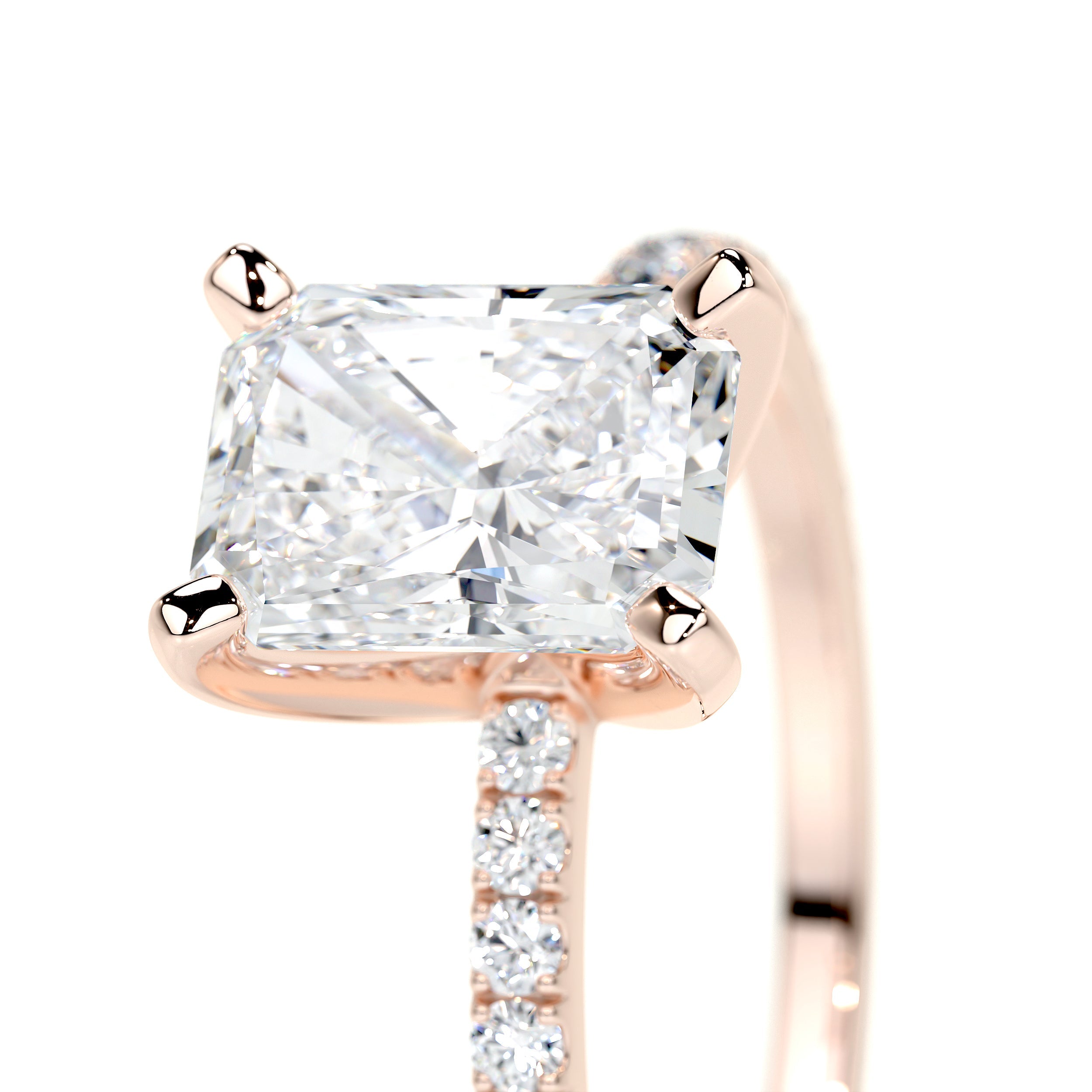 Audrey Lab Grown Diamond Ring   (1.8 Carat) -14K Rose Gold