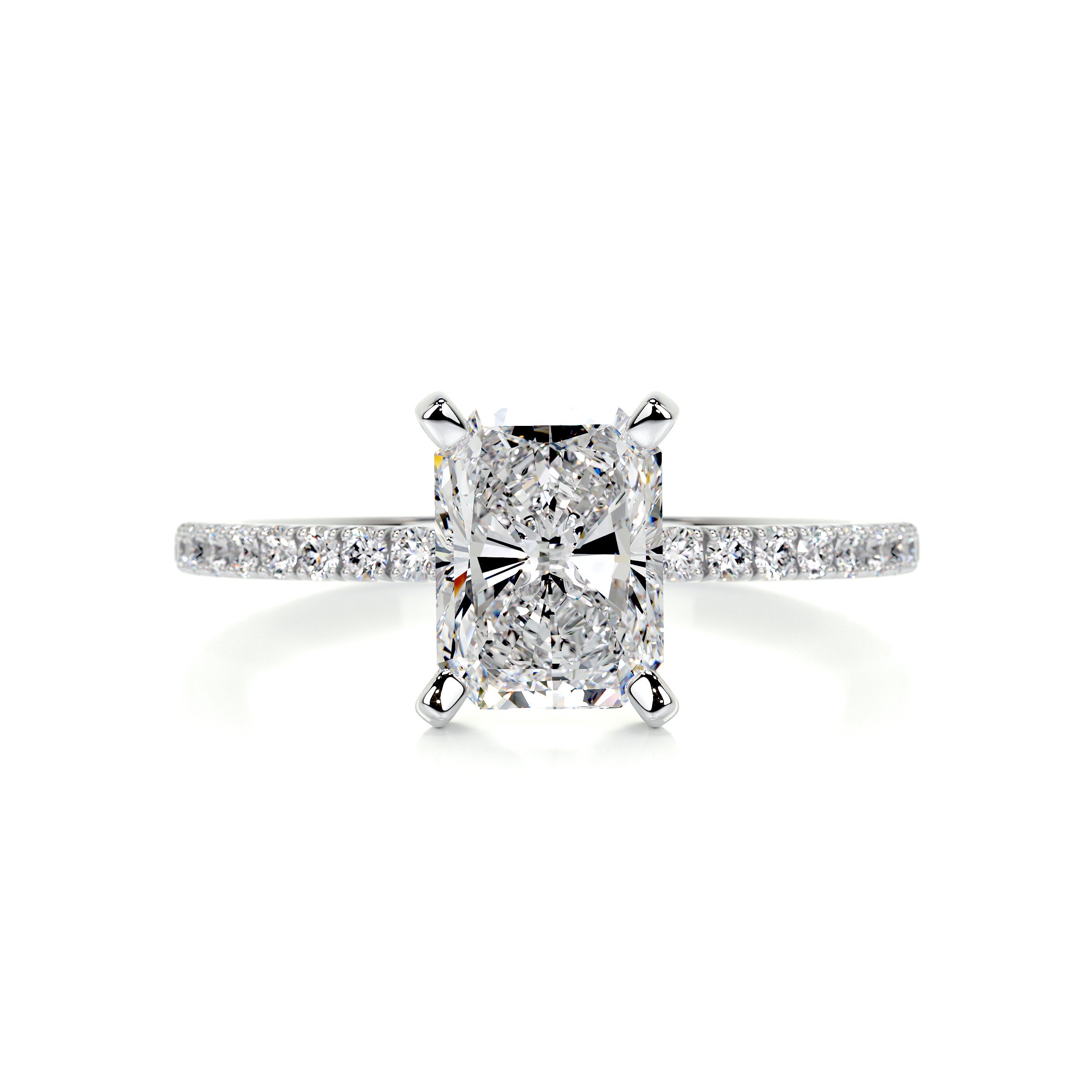 Audrey Diamond Engagement Ring   (1.8 Carat) -14K White Gold