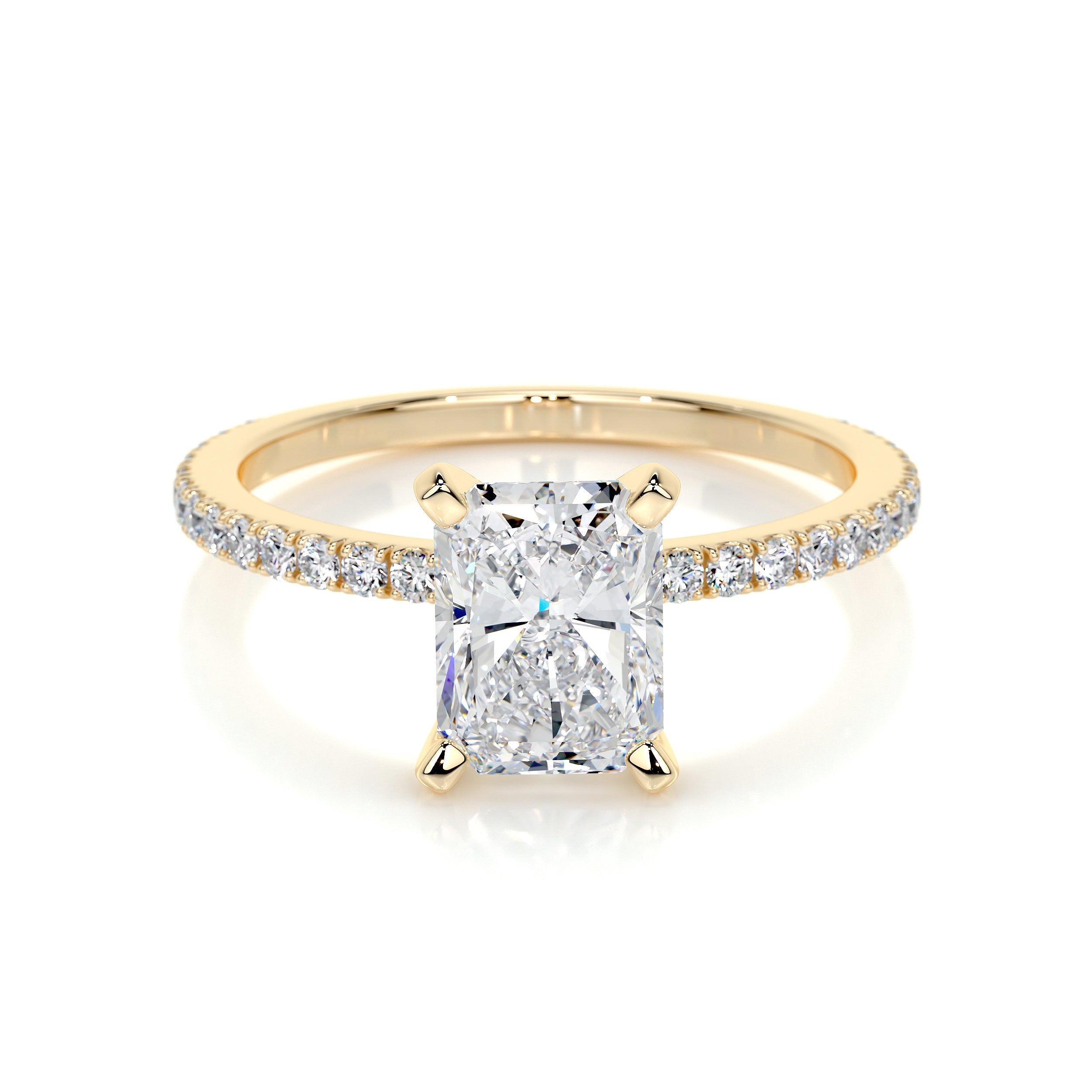Audrey Lab Grown Diamond Ring   (1.8 Carat) -18K Yellow Gold