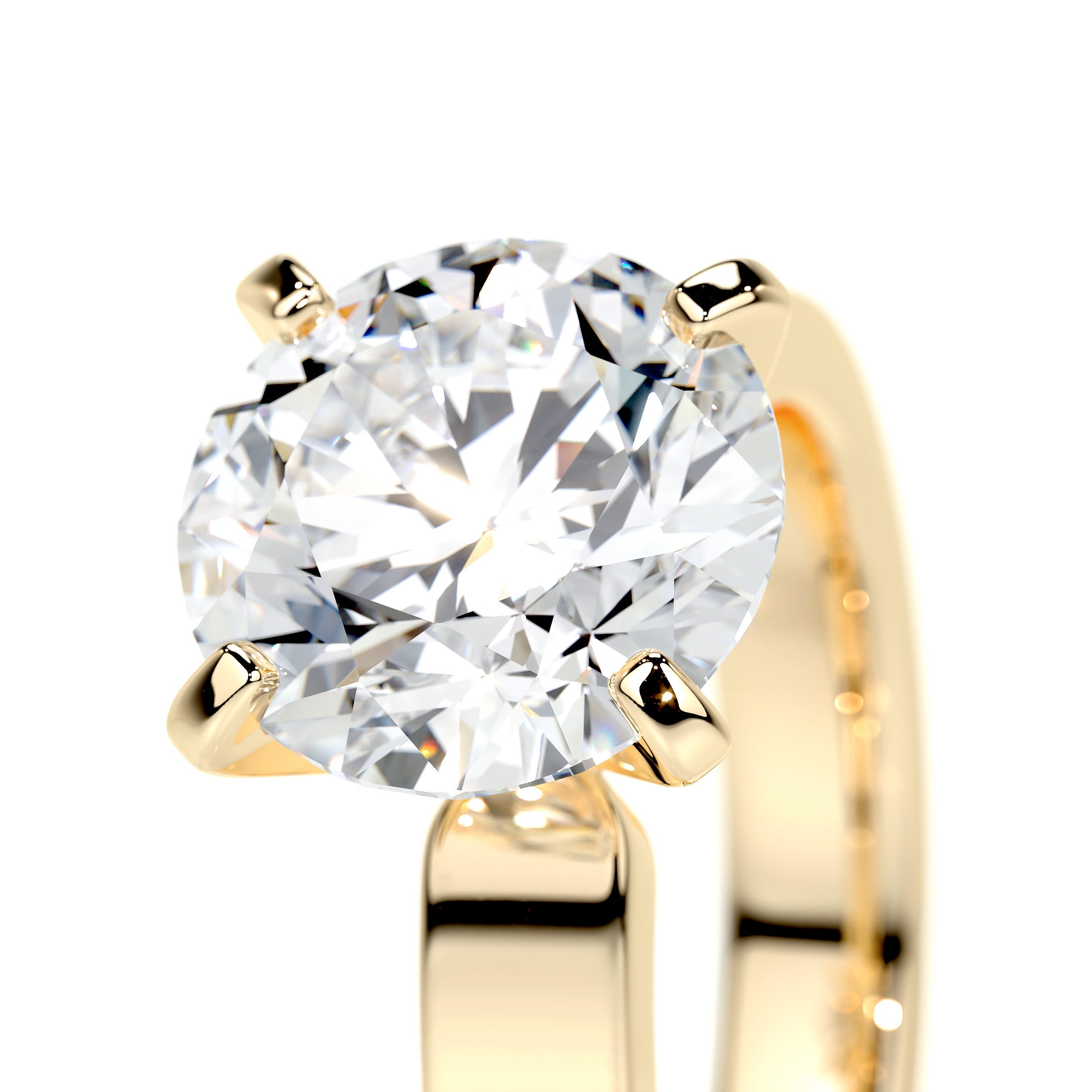 Kaia Lab Grown Diamond Ring   (2 Carat) -18K Yellow Gold