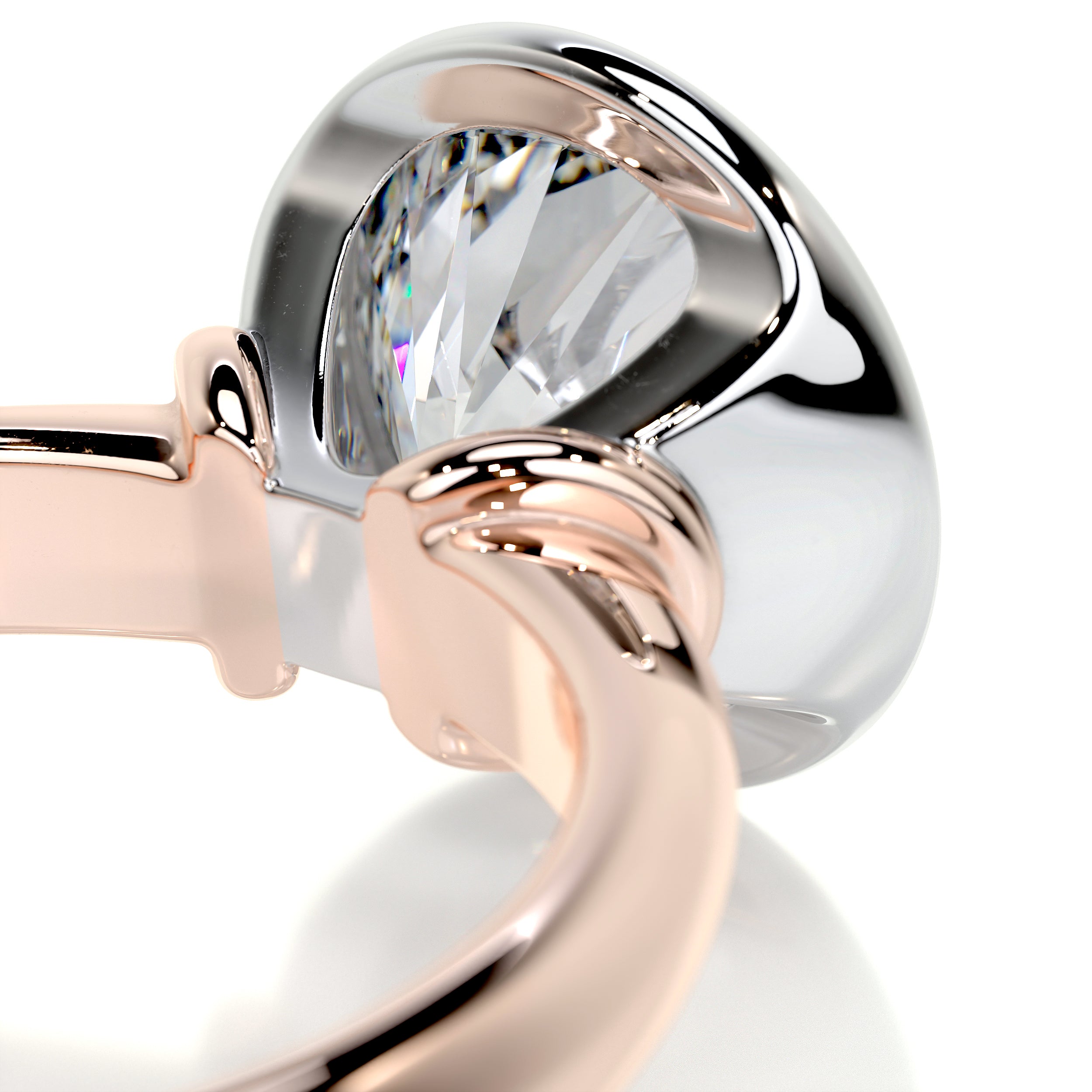 Kaylee Diamond Engagement Ring   (3 Carat) -14K Rose Gold