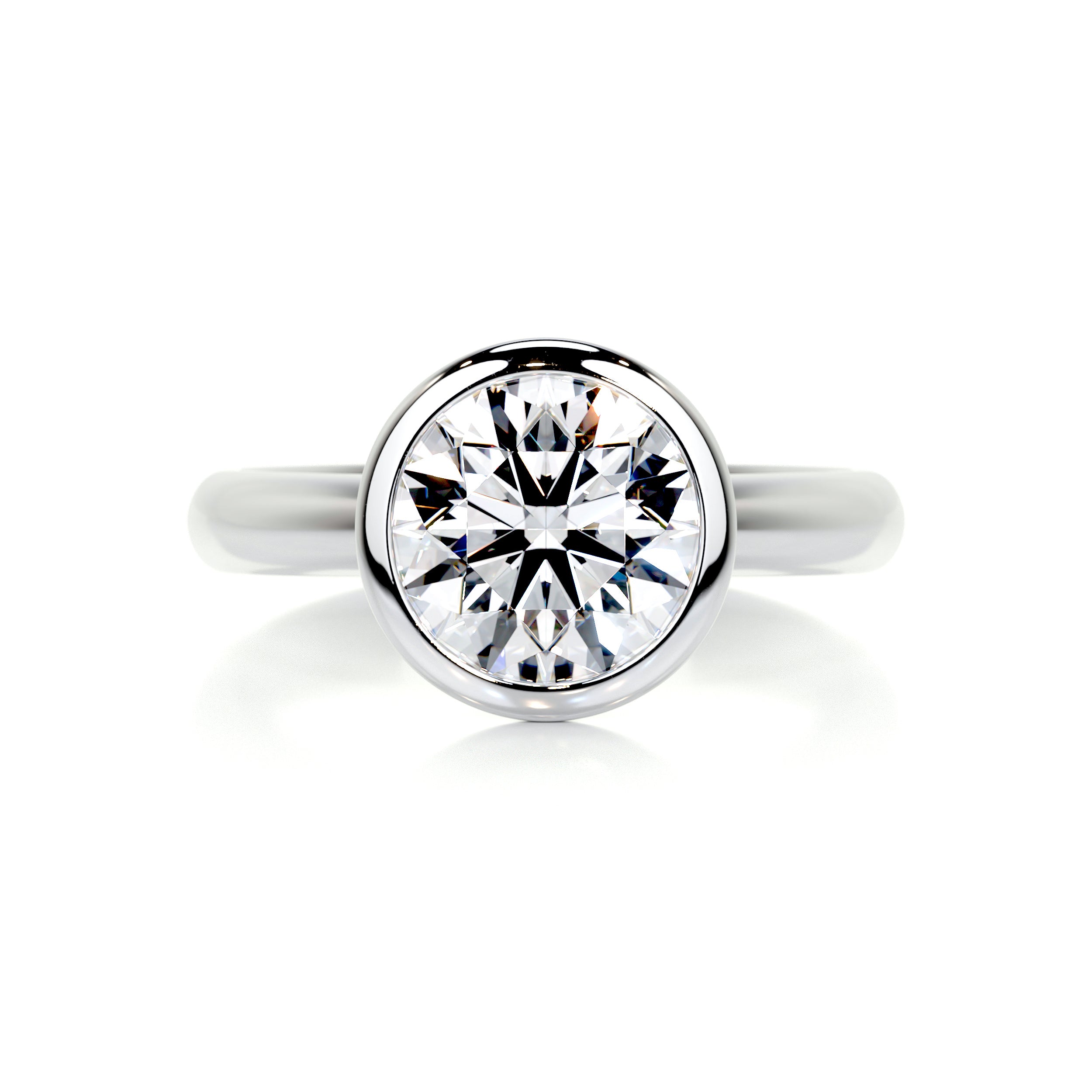 Kaylee Diamond Engagement Ring   (3 Carat) -18K White Gold