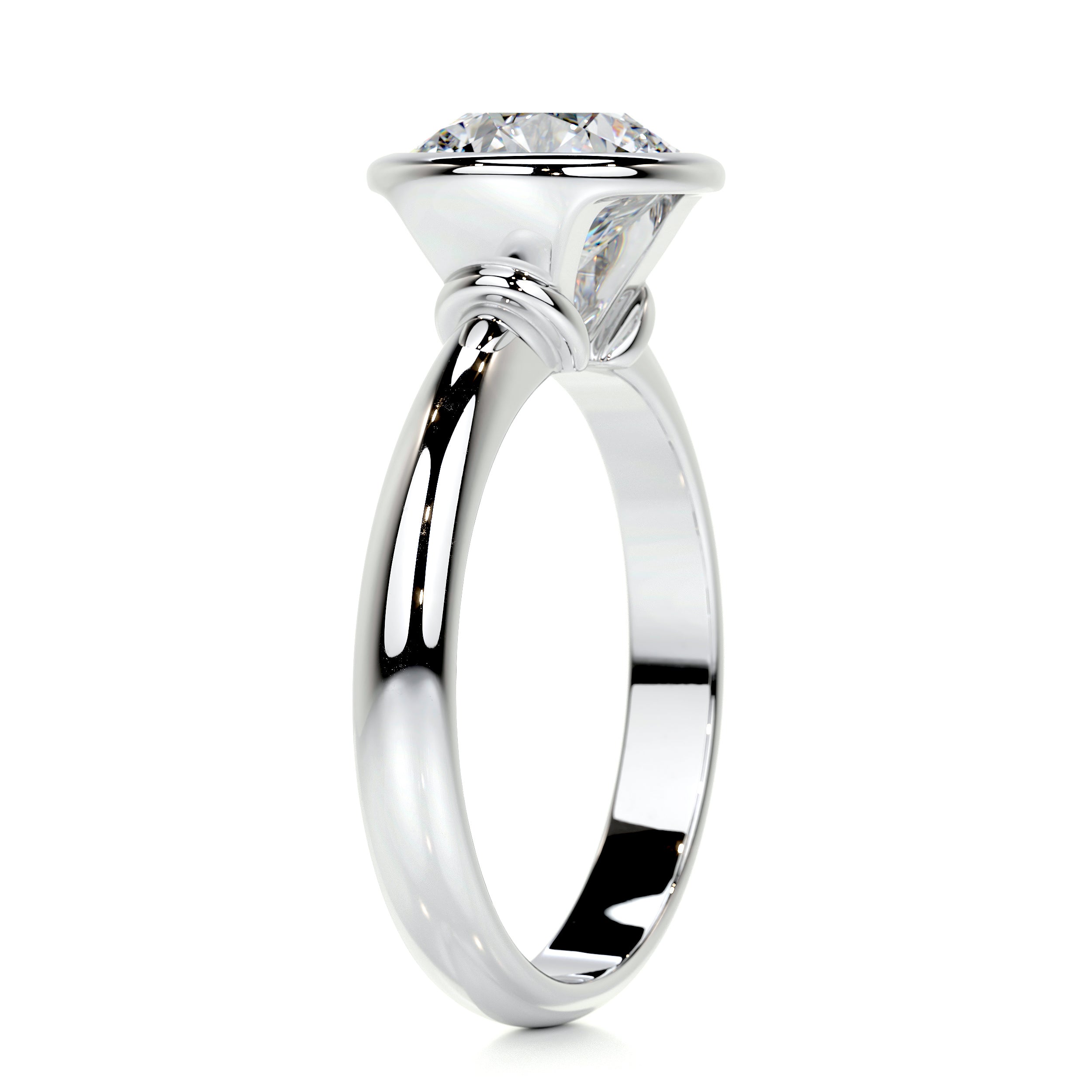 Kaylee Diamond Engagement Ring   (3 Carat) -14K White Gold