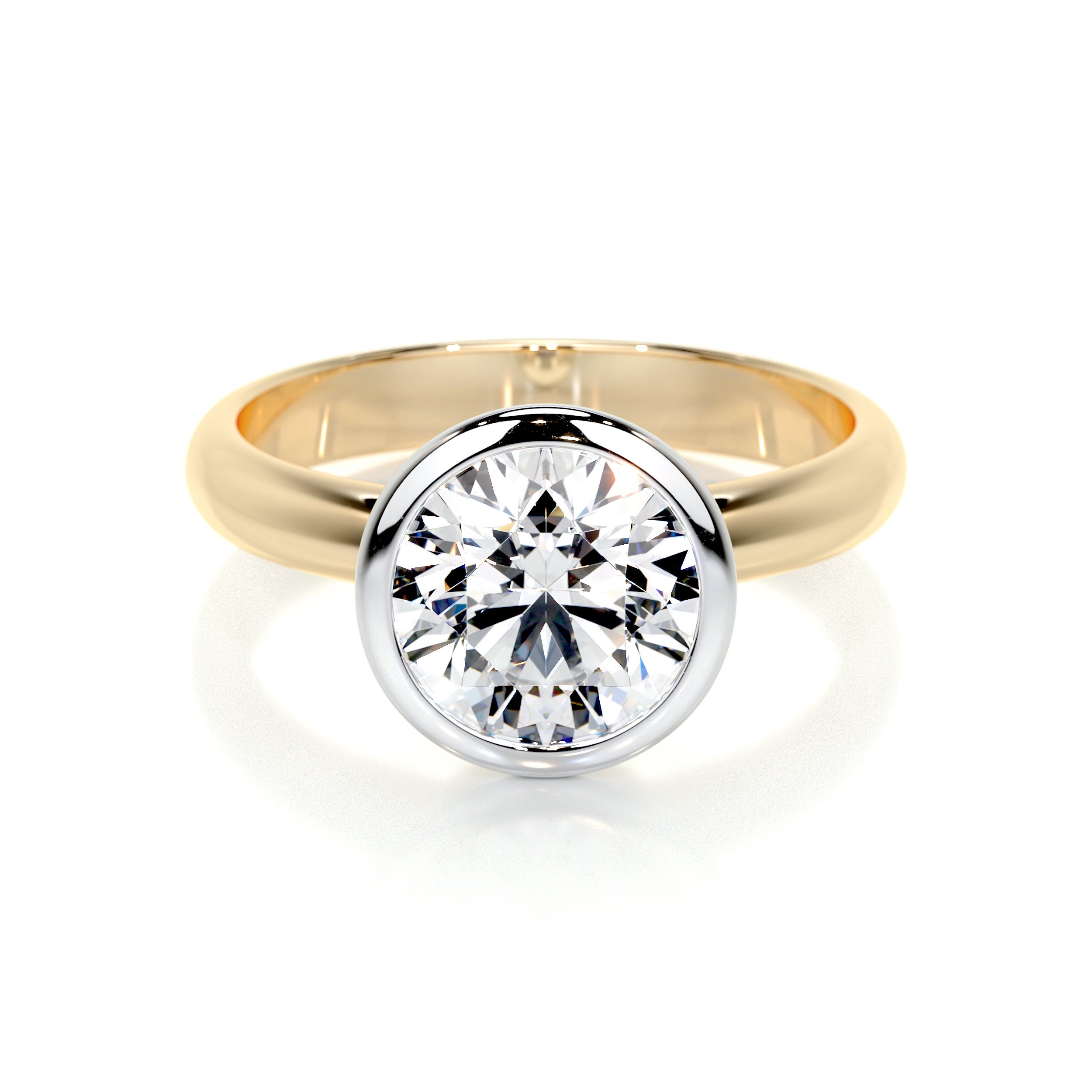 Kaylee Lab Grown Diamond Ring   (3 Carat) -18K Yellow Gold
