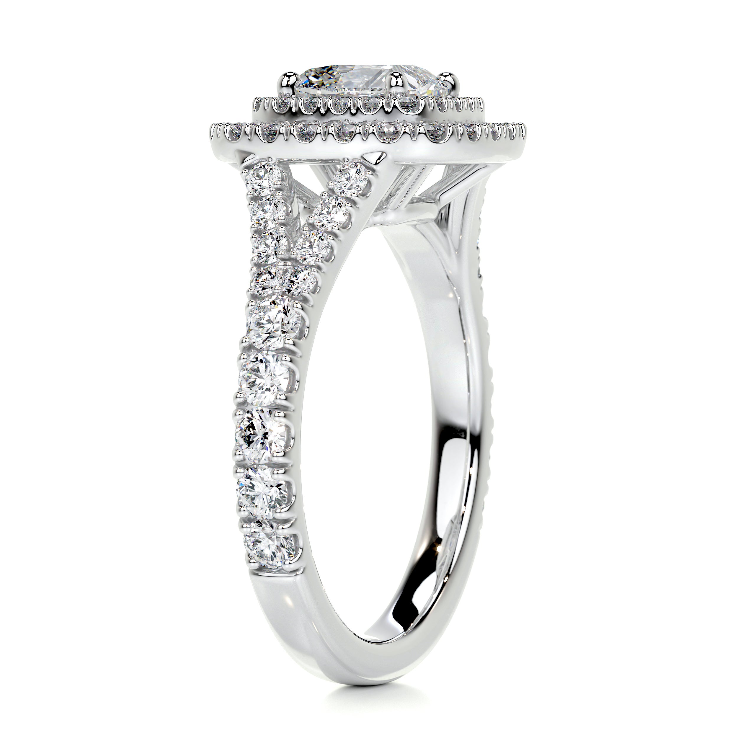 Tina Diamond Engagement Ring   (1.90 Carat) -18K White Gold