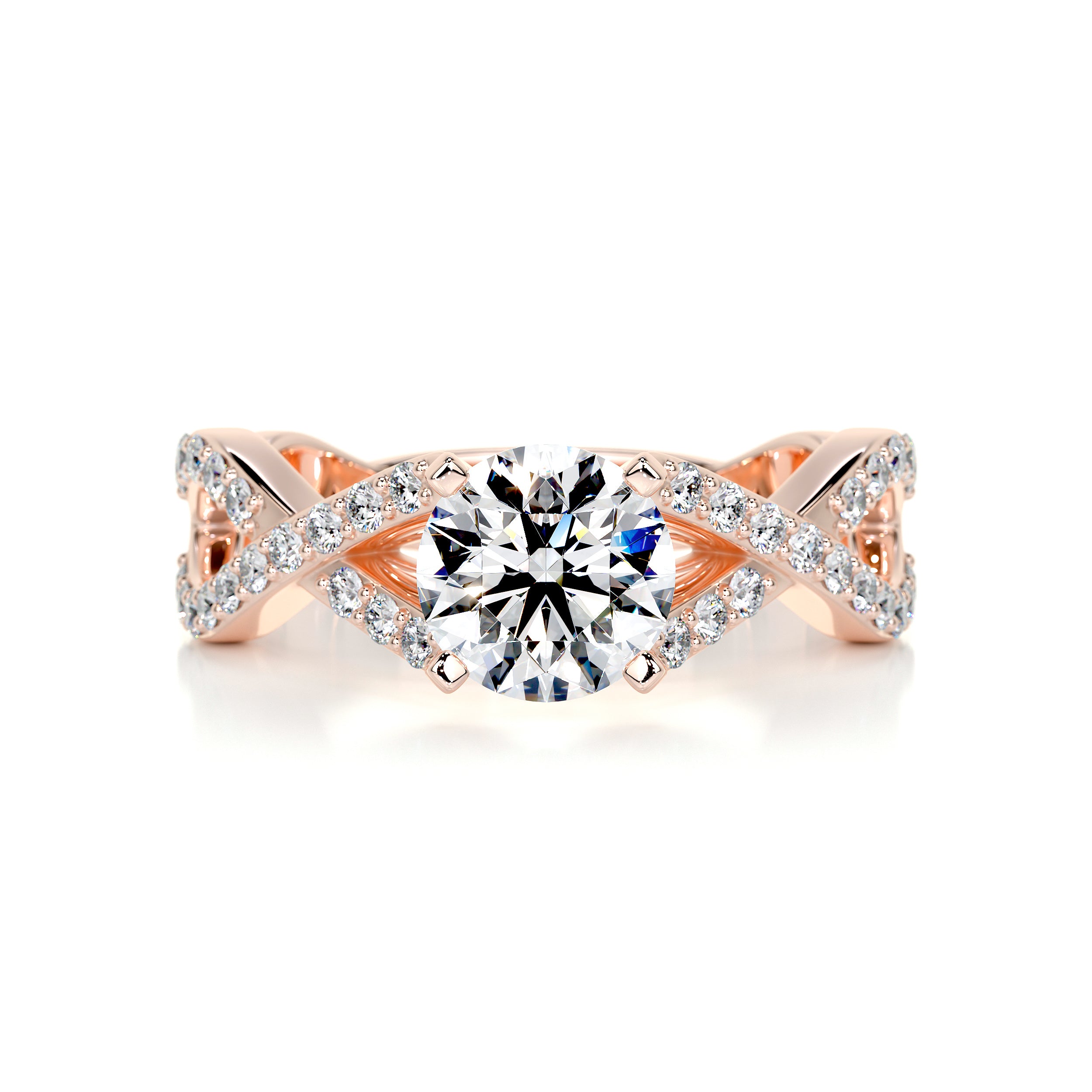 Emery Diamond Engagement Ring   (1.50 Carat) -14K Rose Gold