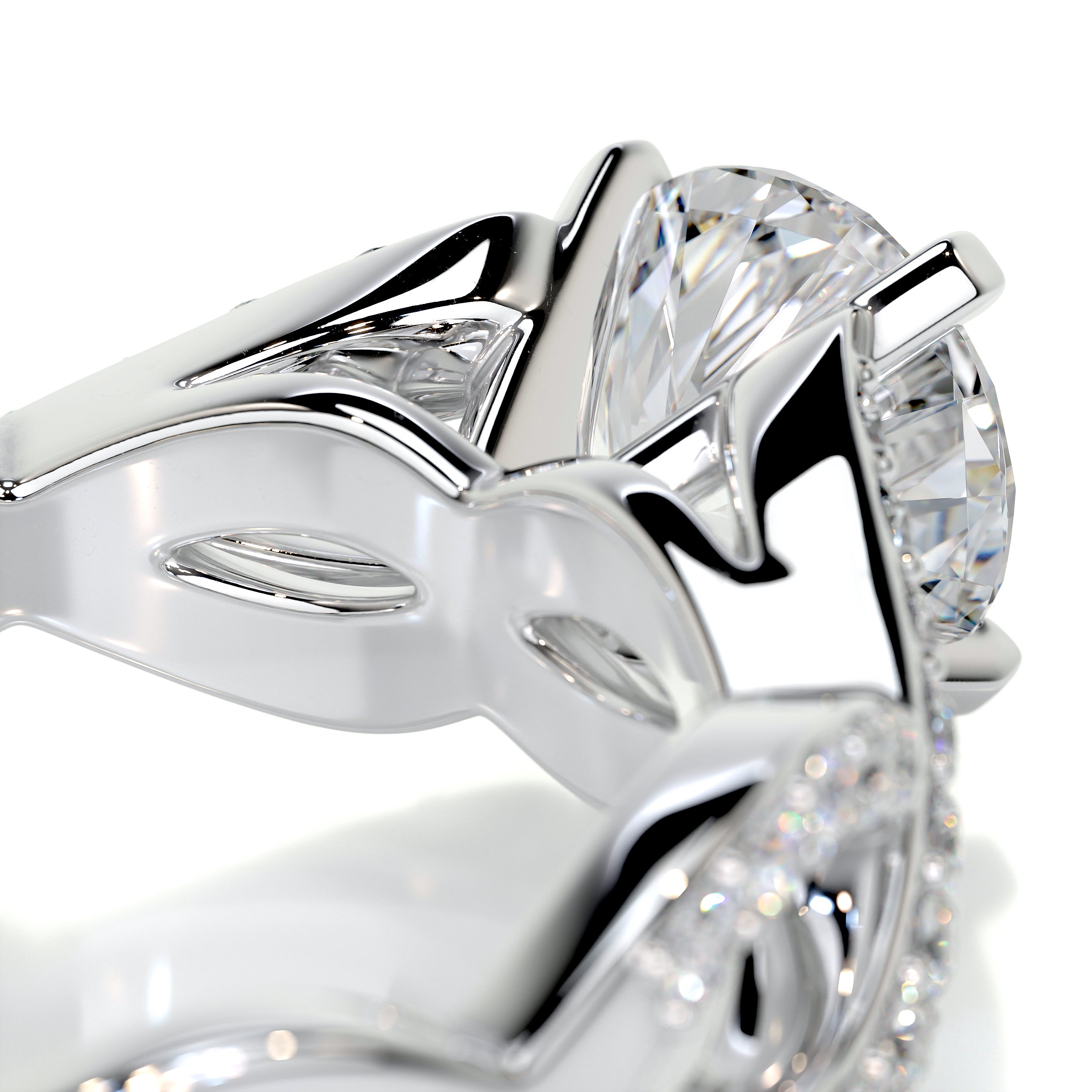 Emery Diamond Engagement Ring   (1.50 Carat) -18K White Gold