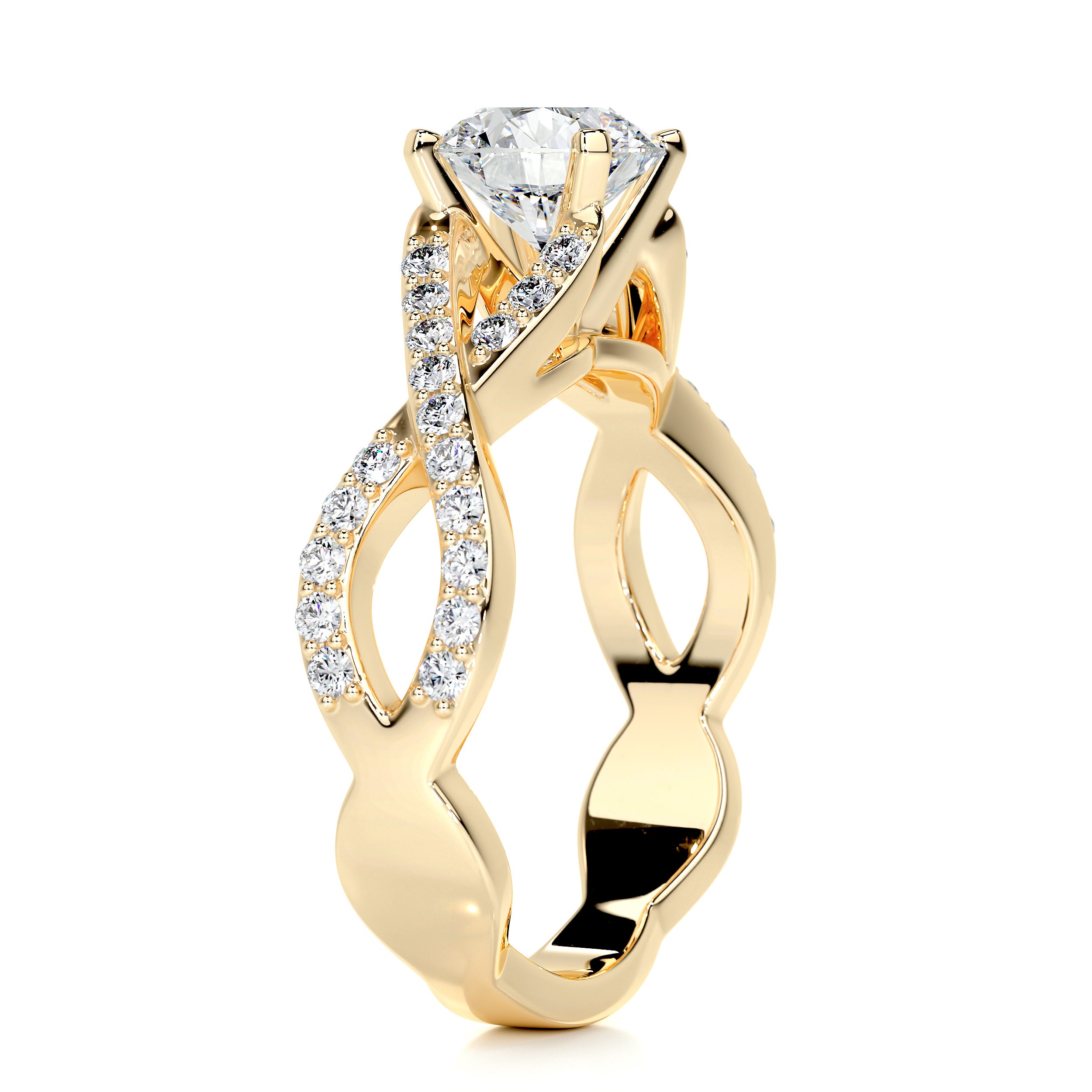 Emery Diamond Engagement Ring   (1.50 Carat) -18K Yellow Gold
