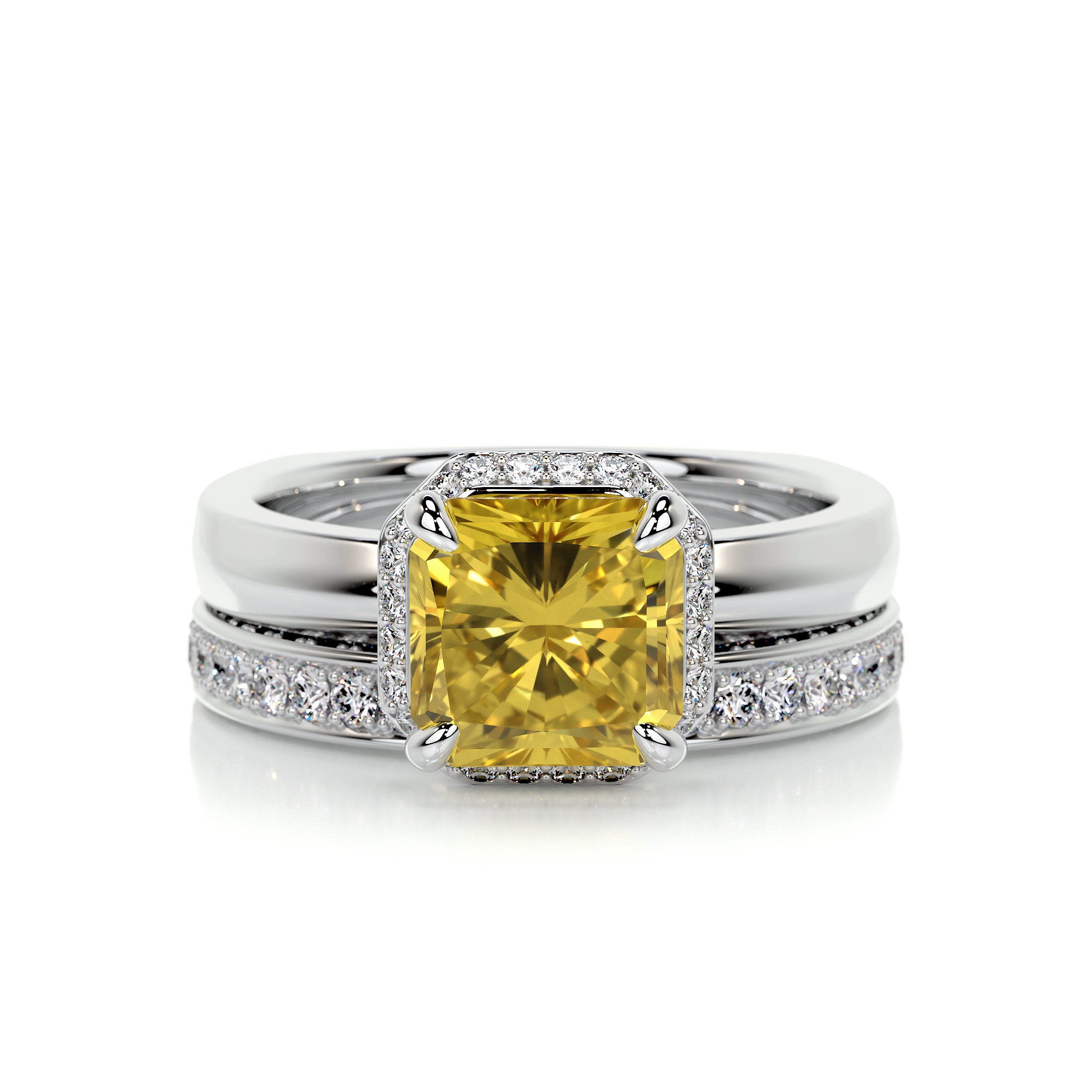 Yellow diamond hot sale bridal set