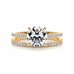 Anna Diamond Bridal Set -18K Yellow Gold
