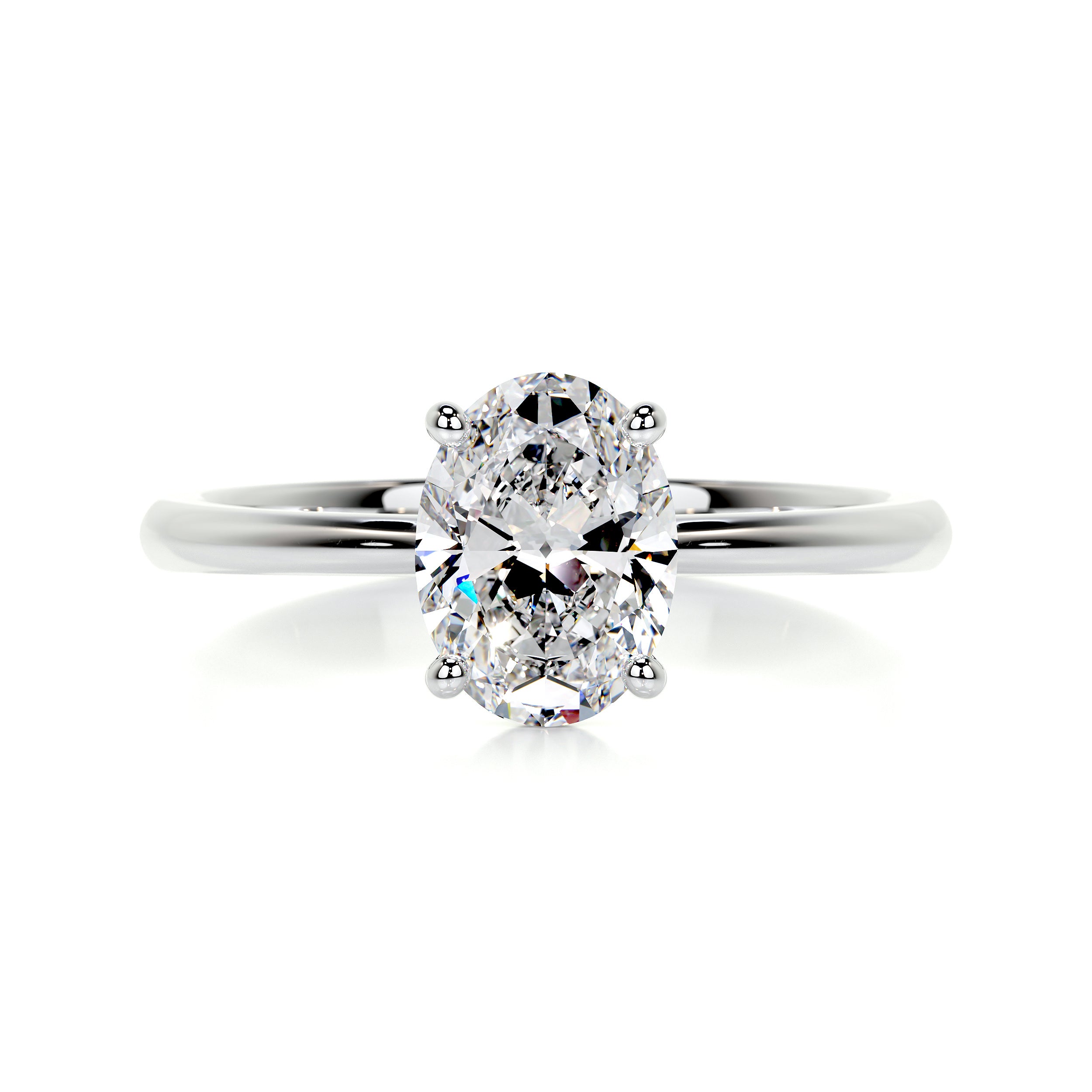 Julia Diamond Engagement Ring   (1 Carat) -14K White Gold