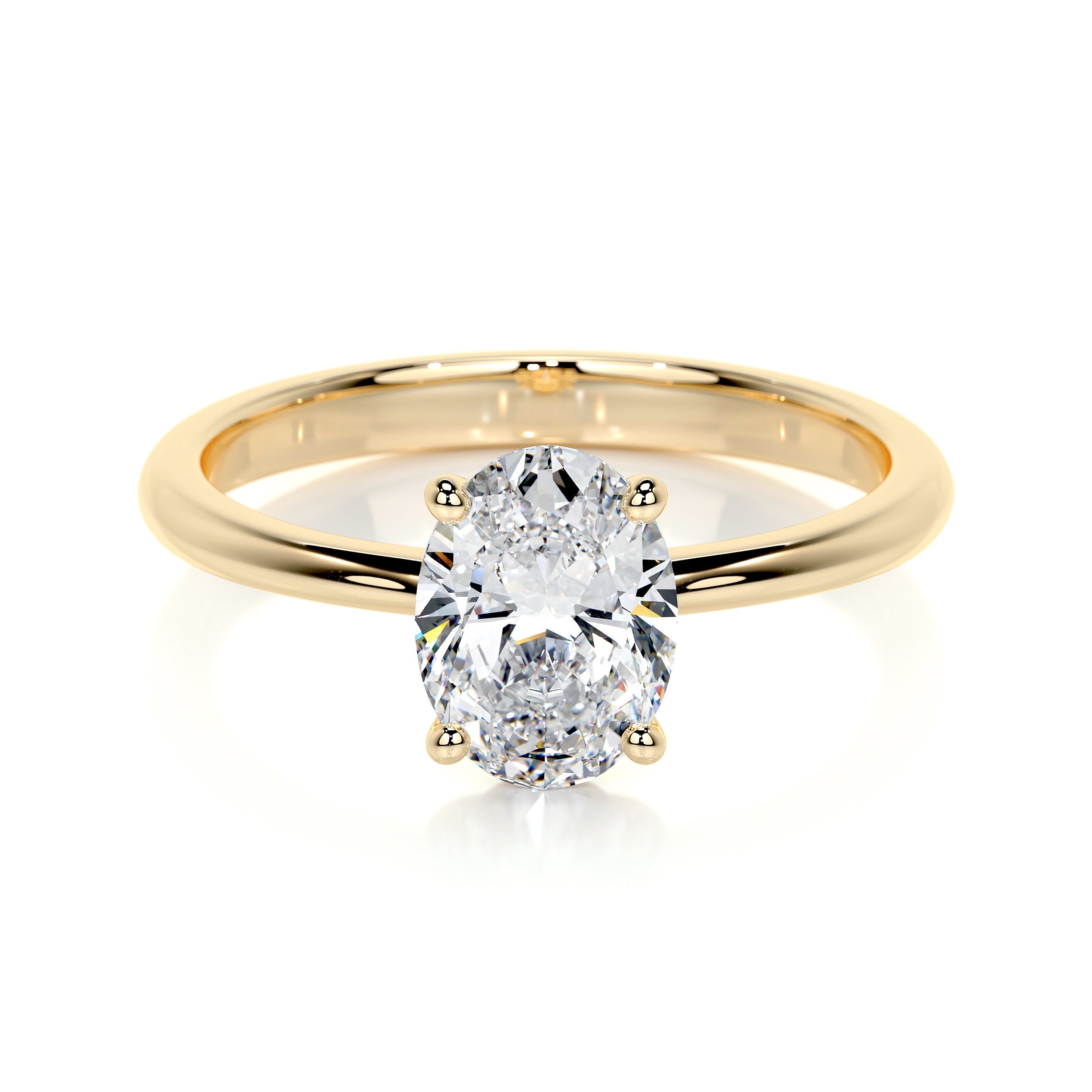 Julia Lab Grown Diamond Ring   (1 Carat) -18K Yellow Gold