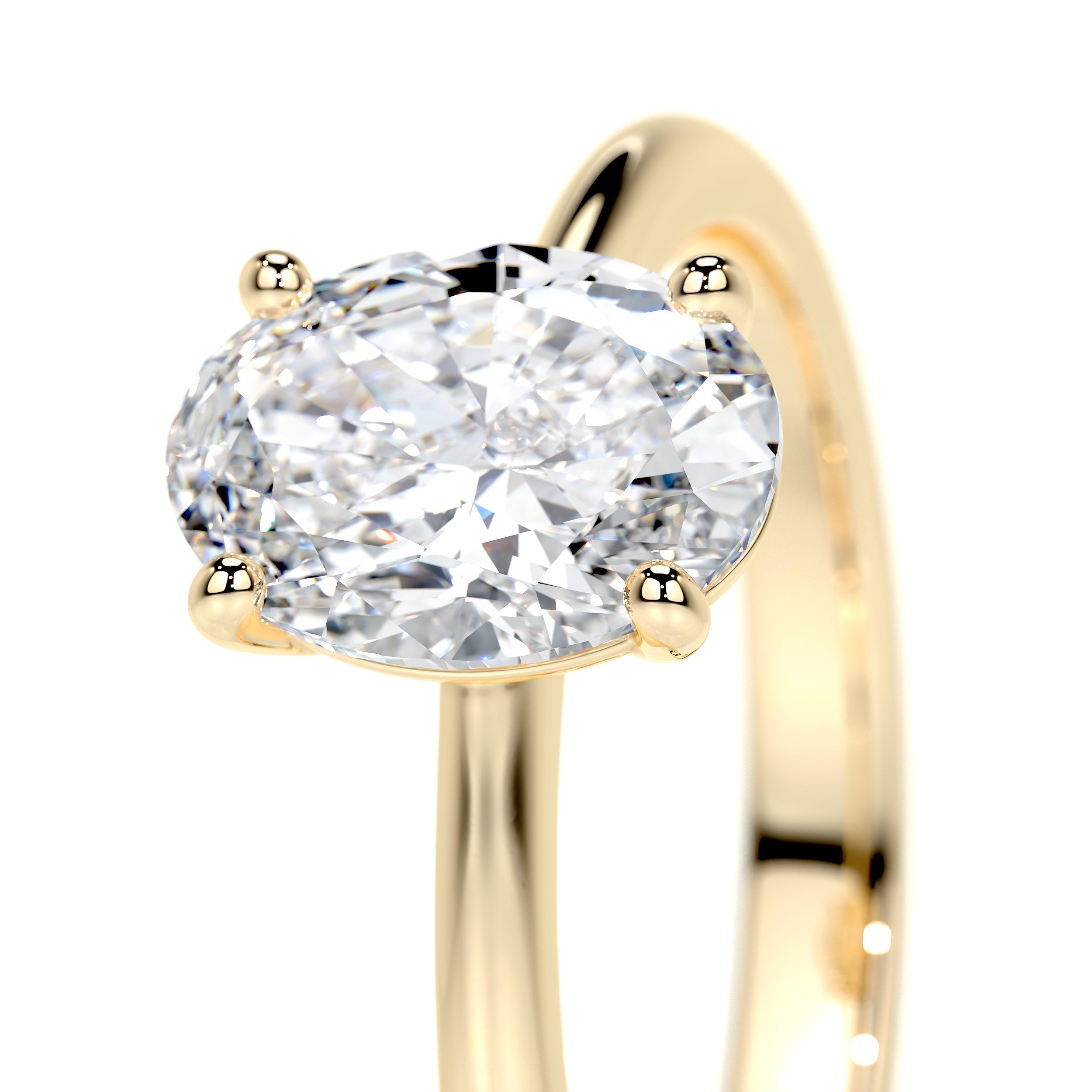 Julia Lab Grown Diamond Ring   (1 Carat) -18K Yellow Gold