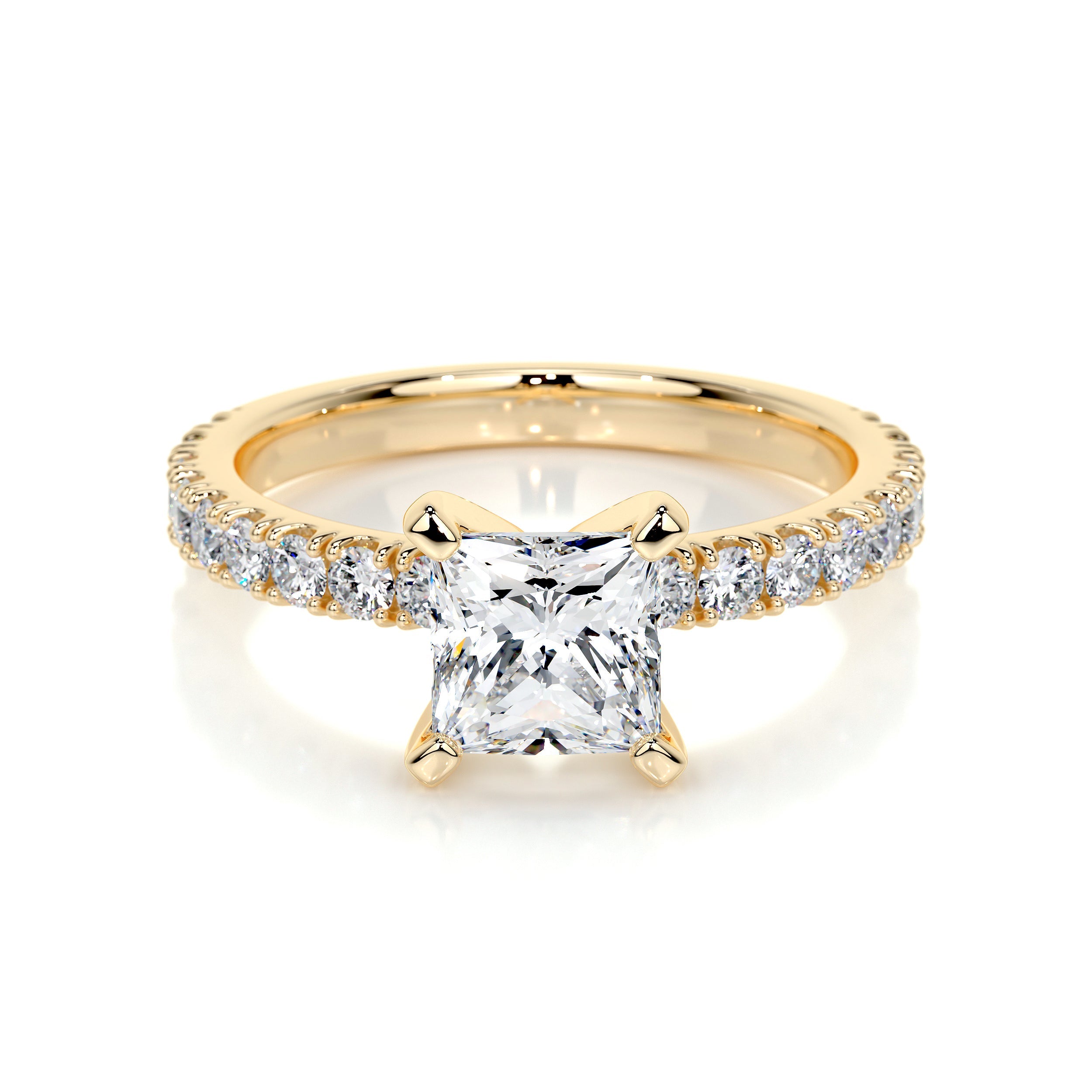 3 CT Princess Cut Moissanite Ring | Solitaire Engagement Ring