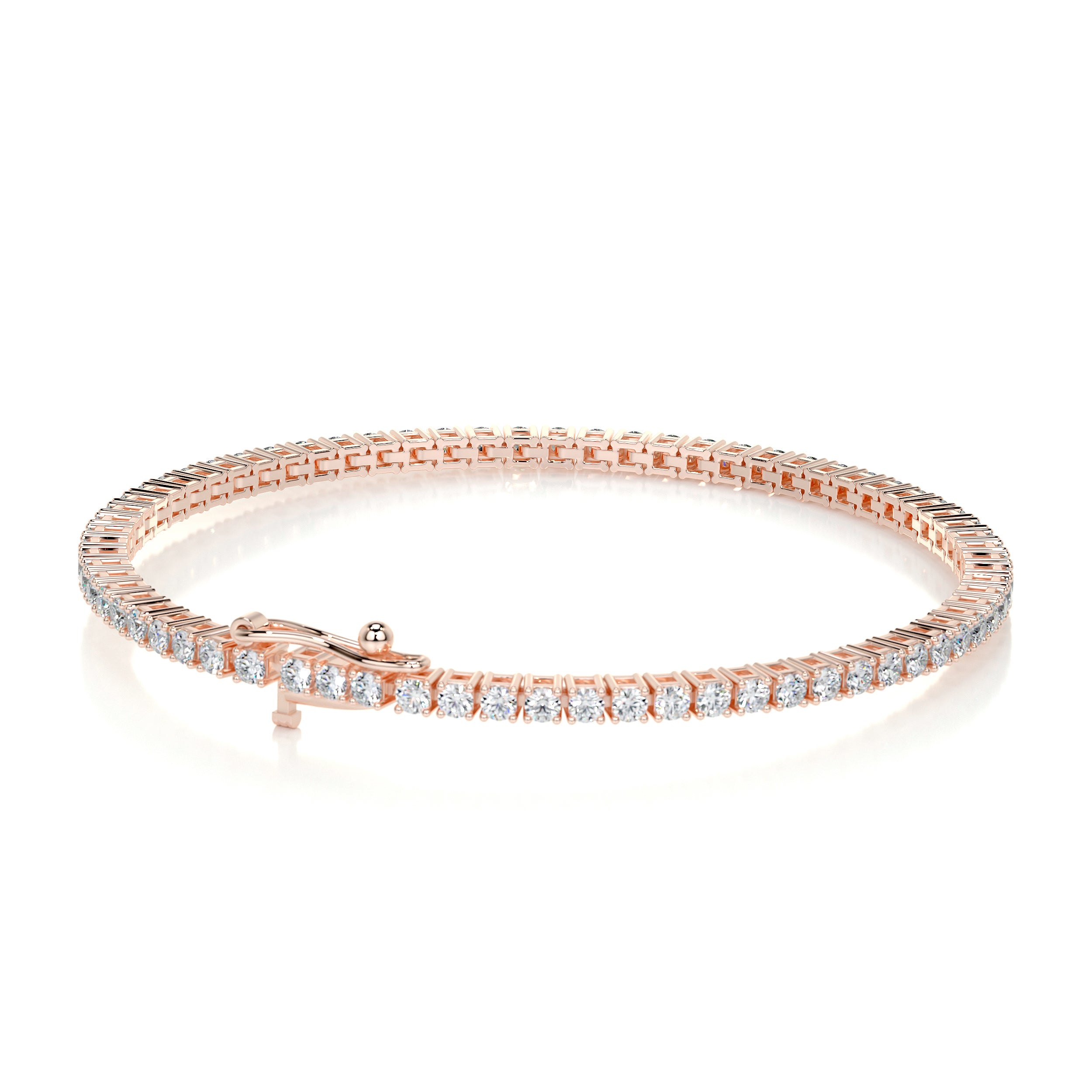 Sidney Tennis Lab Grown Diamonds Bracelet   (2.5 Carat) -14K Rose Gold