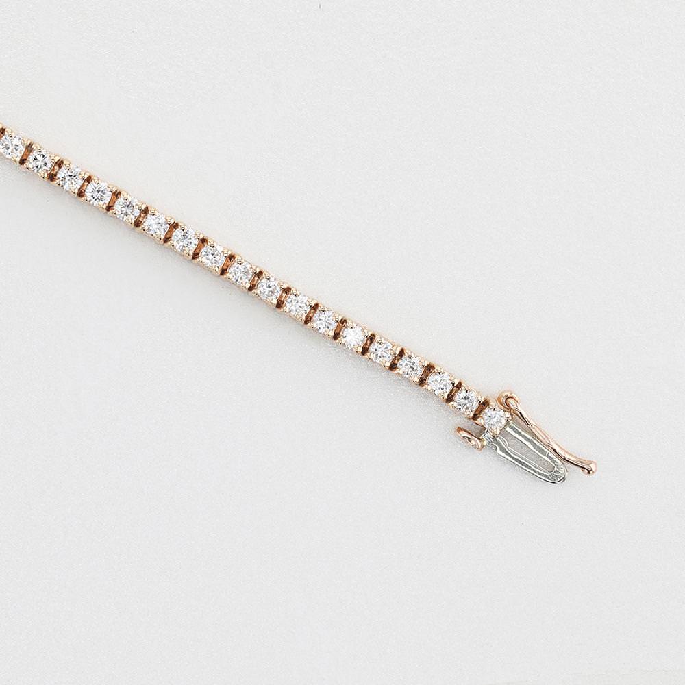 Rose Gold Sidney Tennis Diamonds Bracelet -14K Rose Gold, Tennis