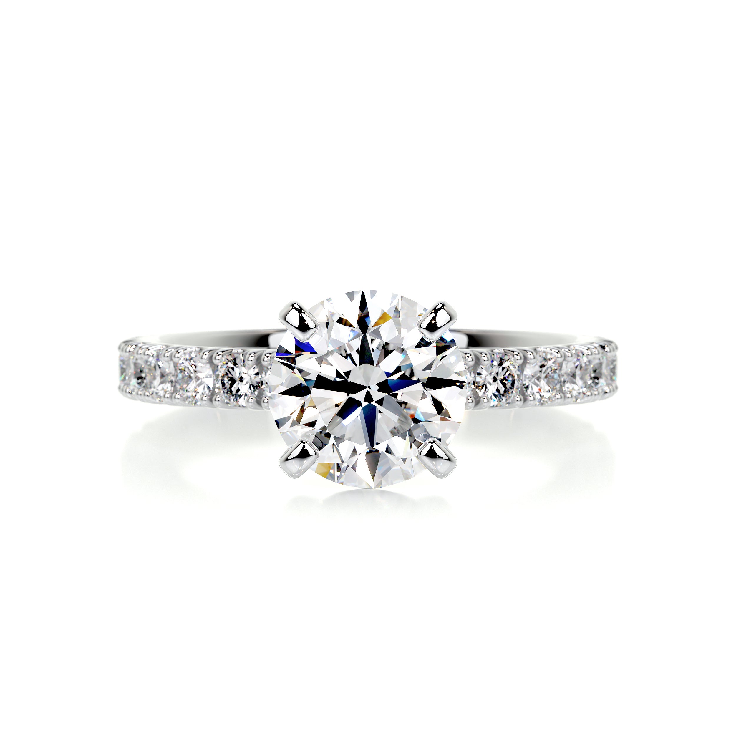 Alison Diamond Engagement Ring   (2 Carat) -14K White Gold