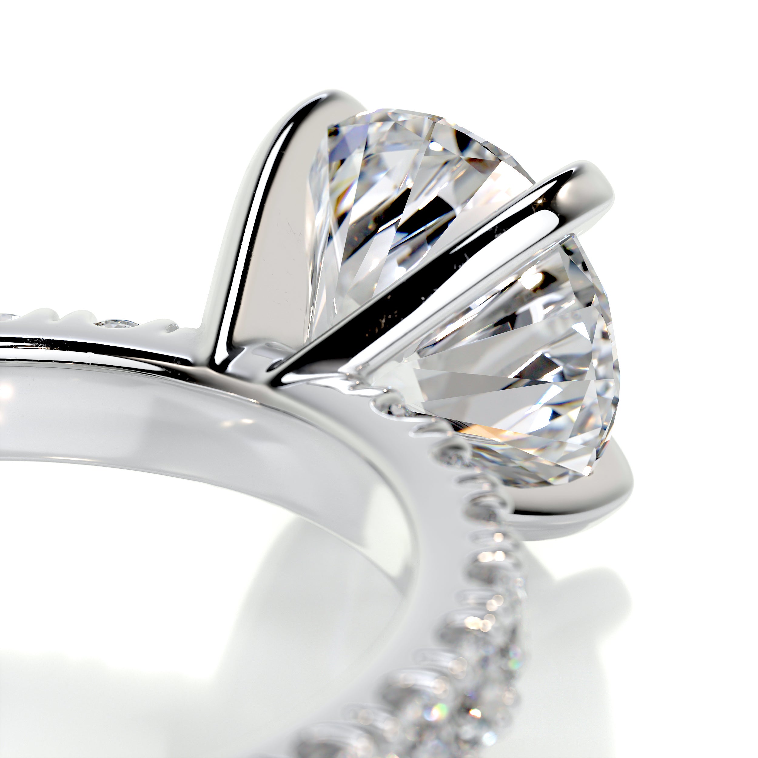 Alison Diamond Engagement Ring -18K White Gold