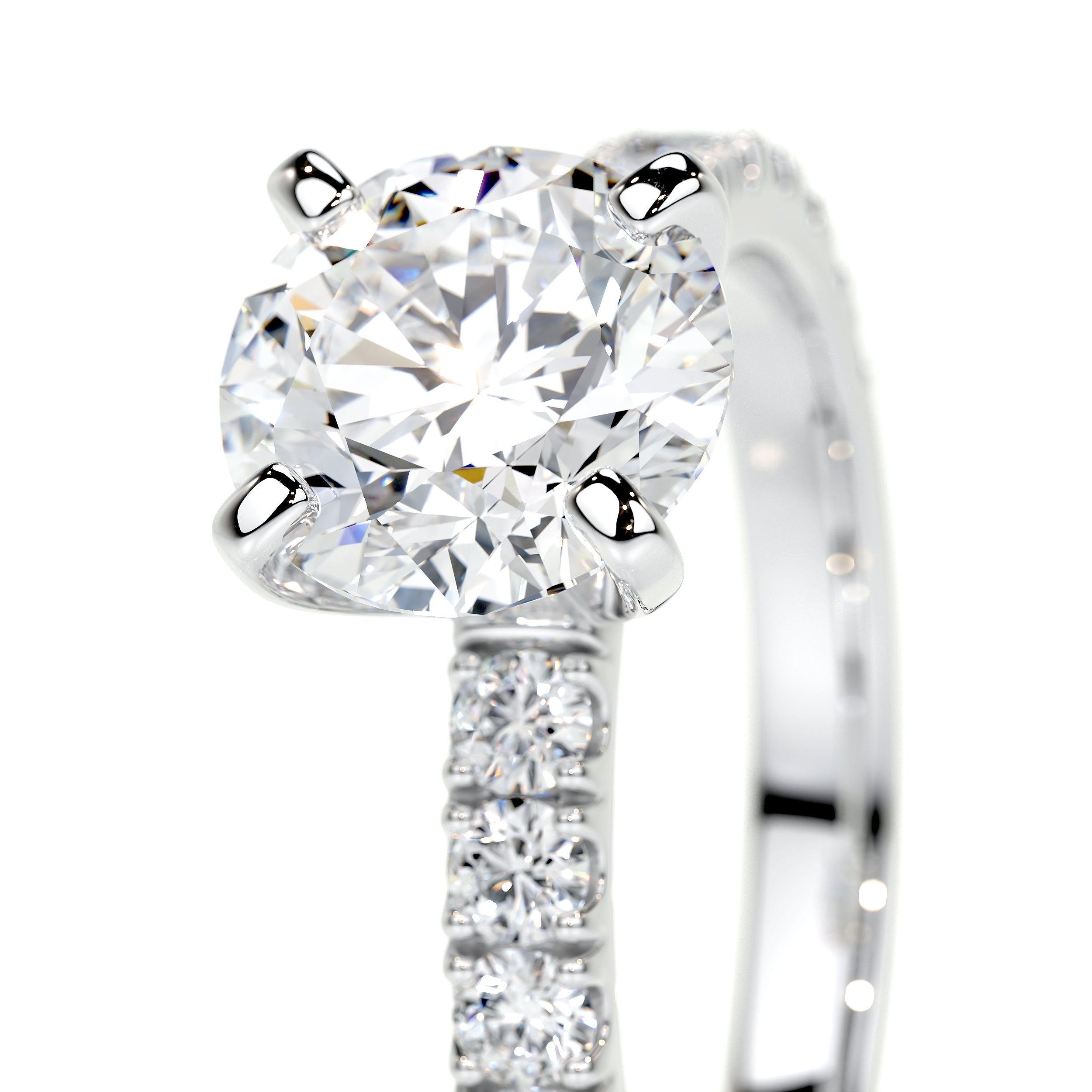 Alison Lab Grown Diamond Ring   (2 Carat) -18K White Gold